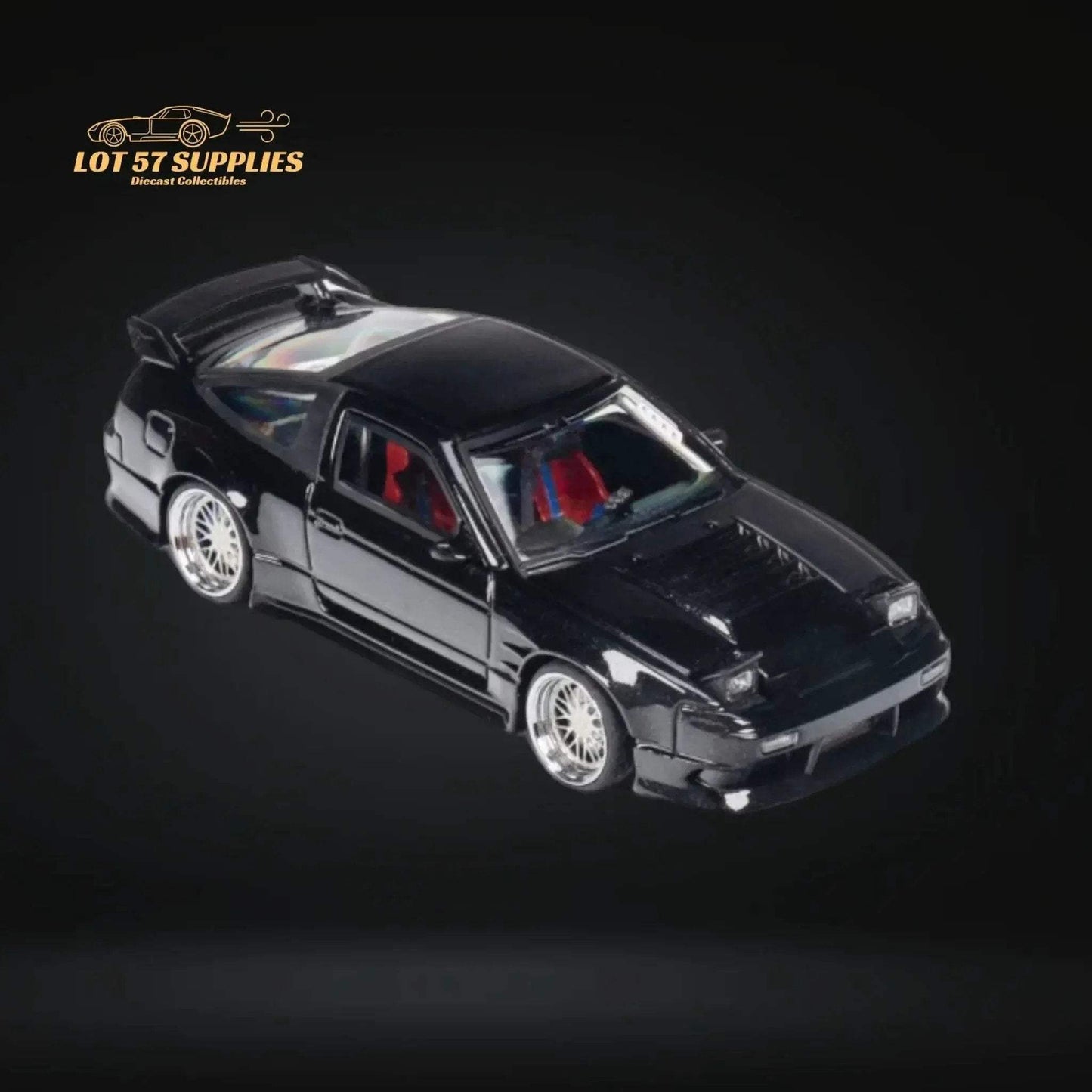 MicroTurbo Custom 180SX Type X Metallic Black 1:64 MT64180SXBLK - ToylandEU