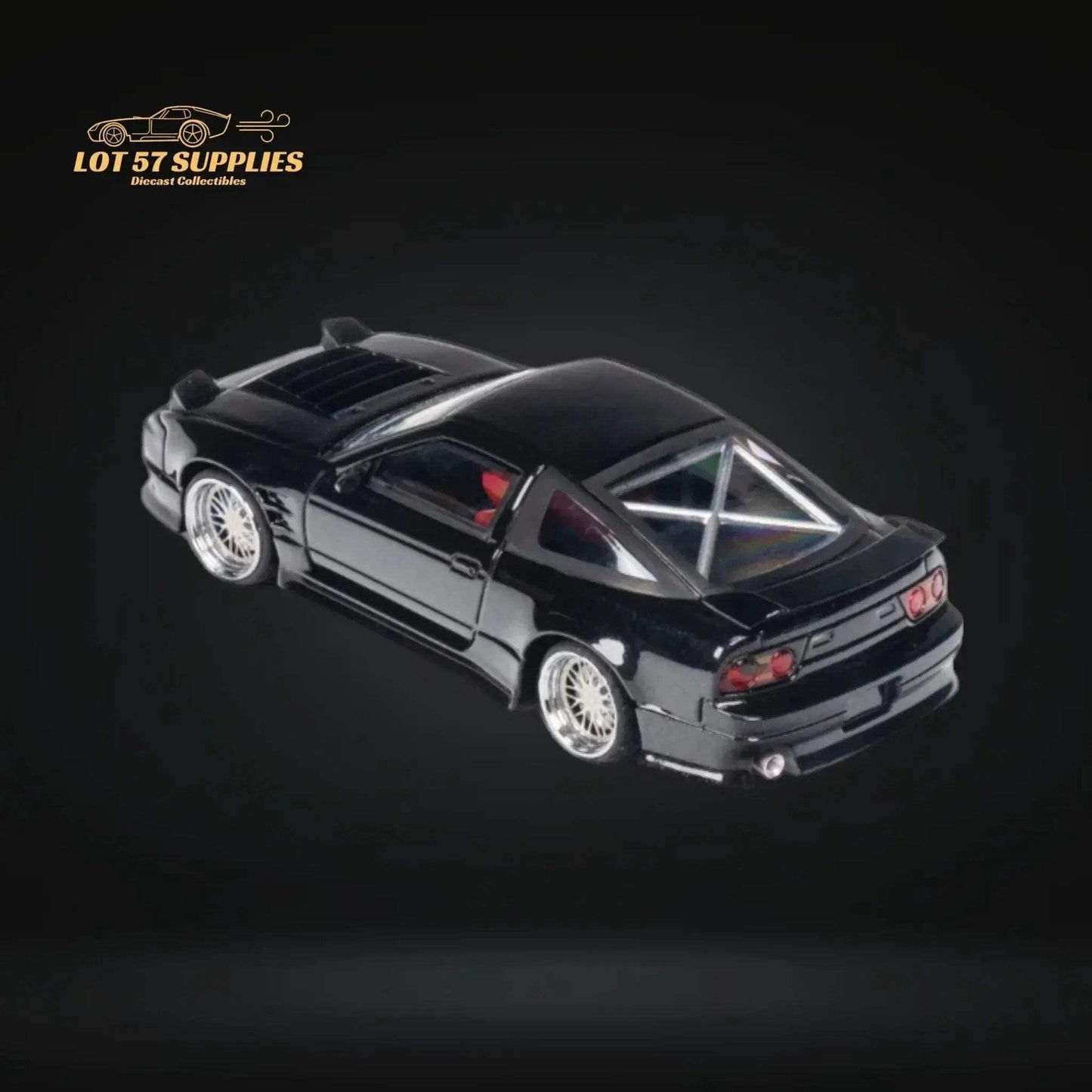 MicroTurbo Custom 180SX Type X Metallic Black 1:64 MT64180SXBLK - ToylandEU