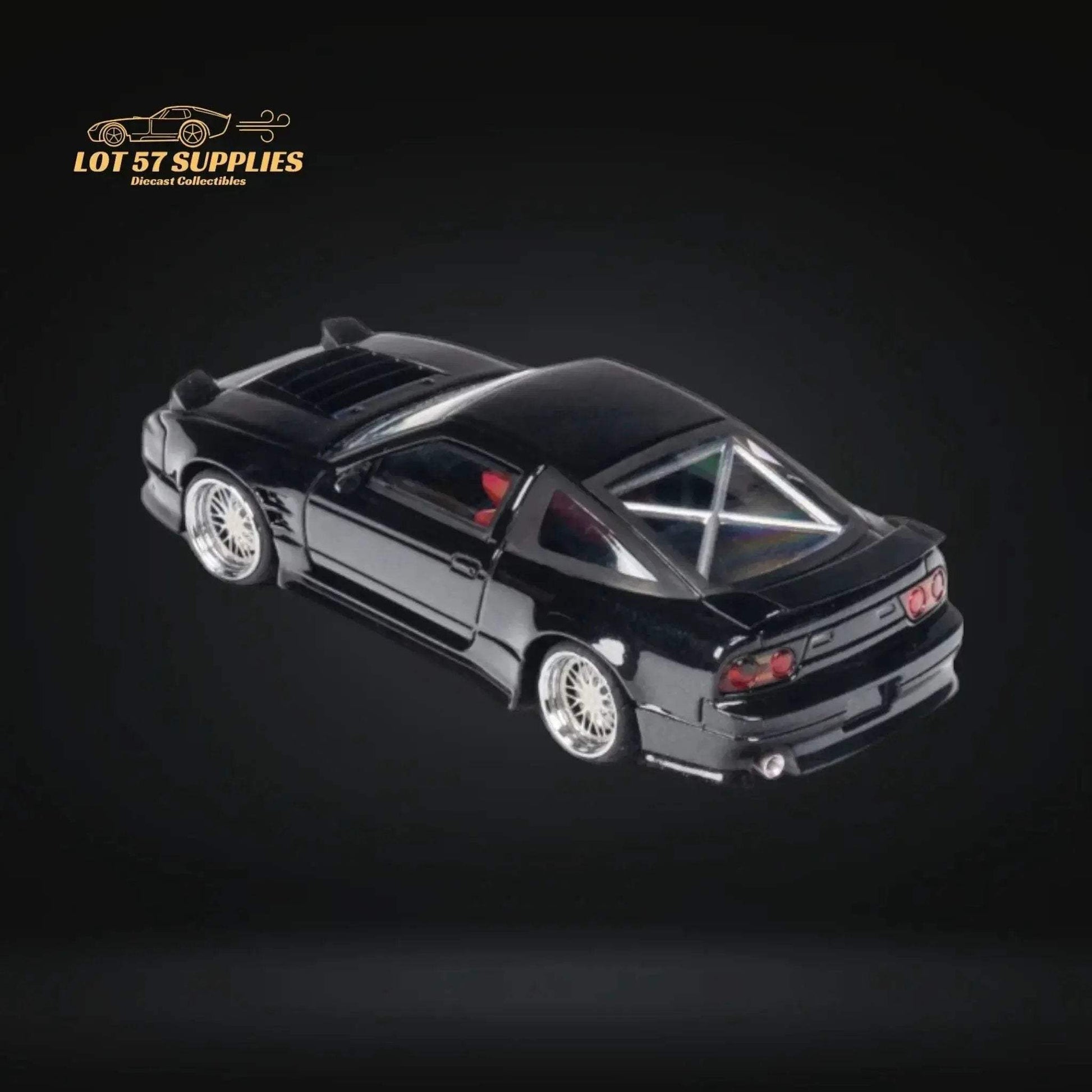 MicroTurbo Custom 180SX Type X Metallic Black 1:64 MT64180SXBLK - ToylandEU