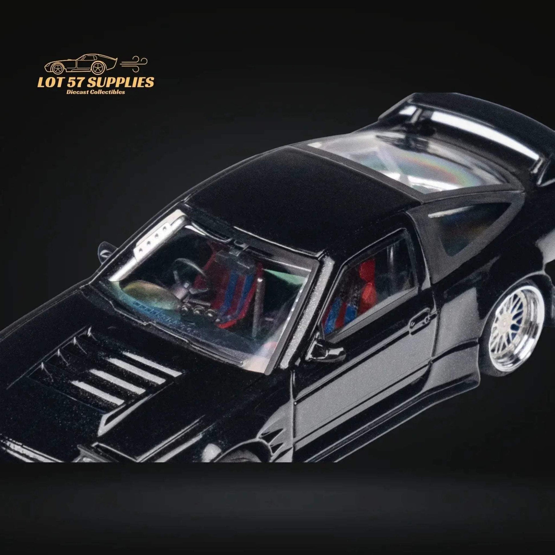MicroTurbo Custom 180SX Type X Metallic Black 1:64 MT64180SXBLK - ToylandEU
