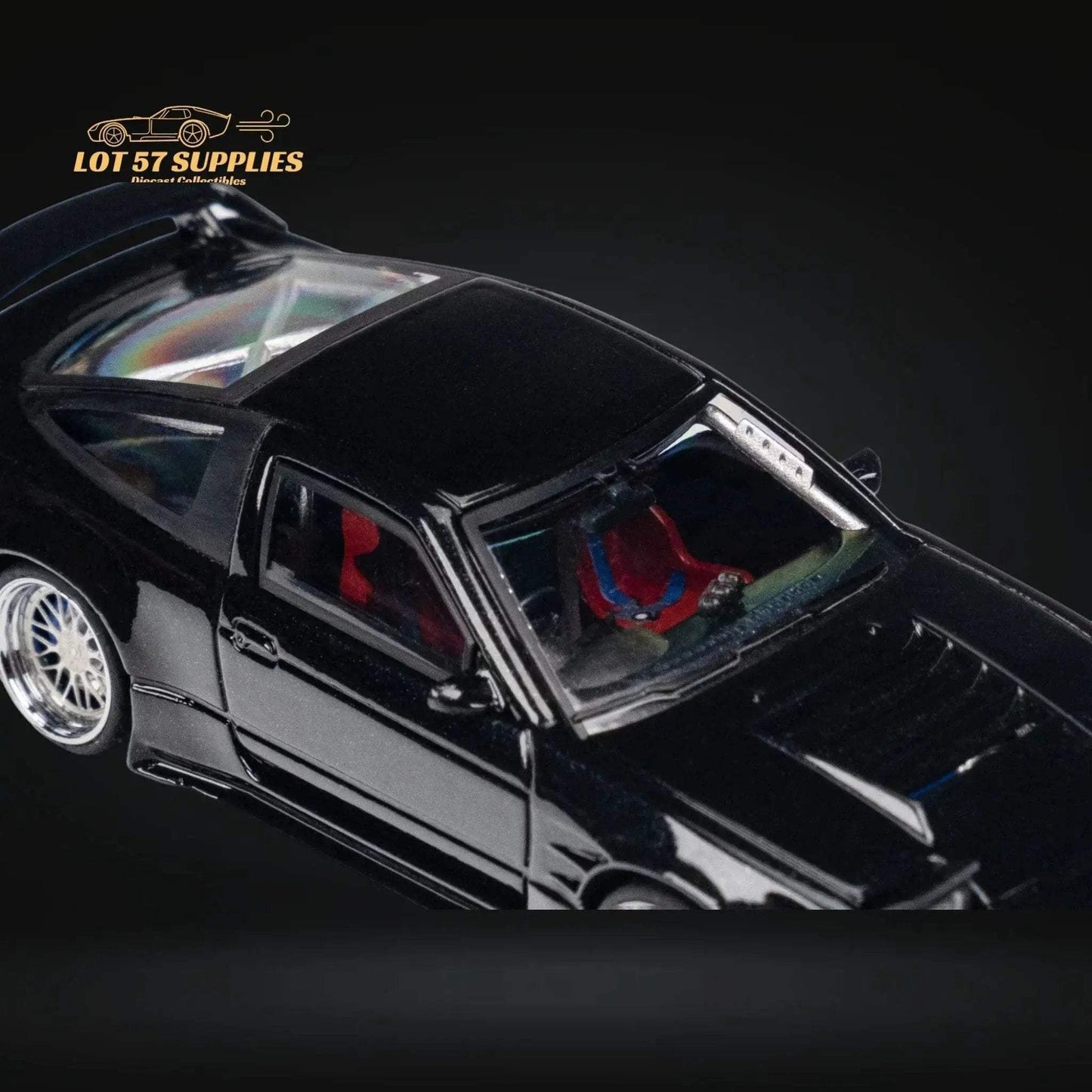 MicroTurbo Custom 180SX Type X Metallic Black 1:64 MT64180SXBLK - ToylandEU