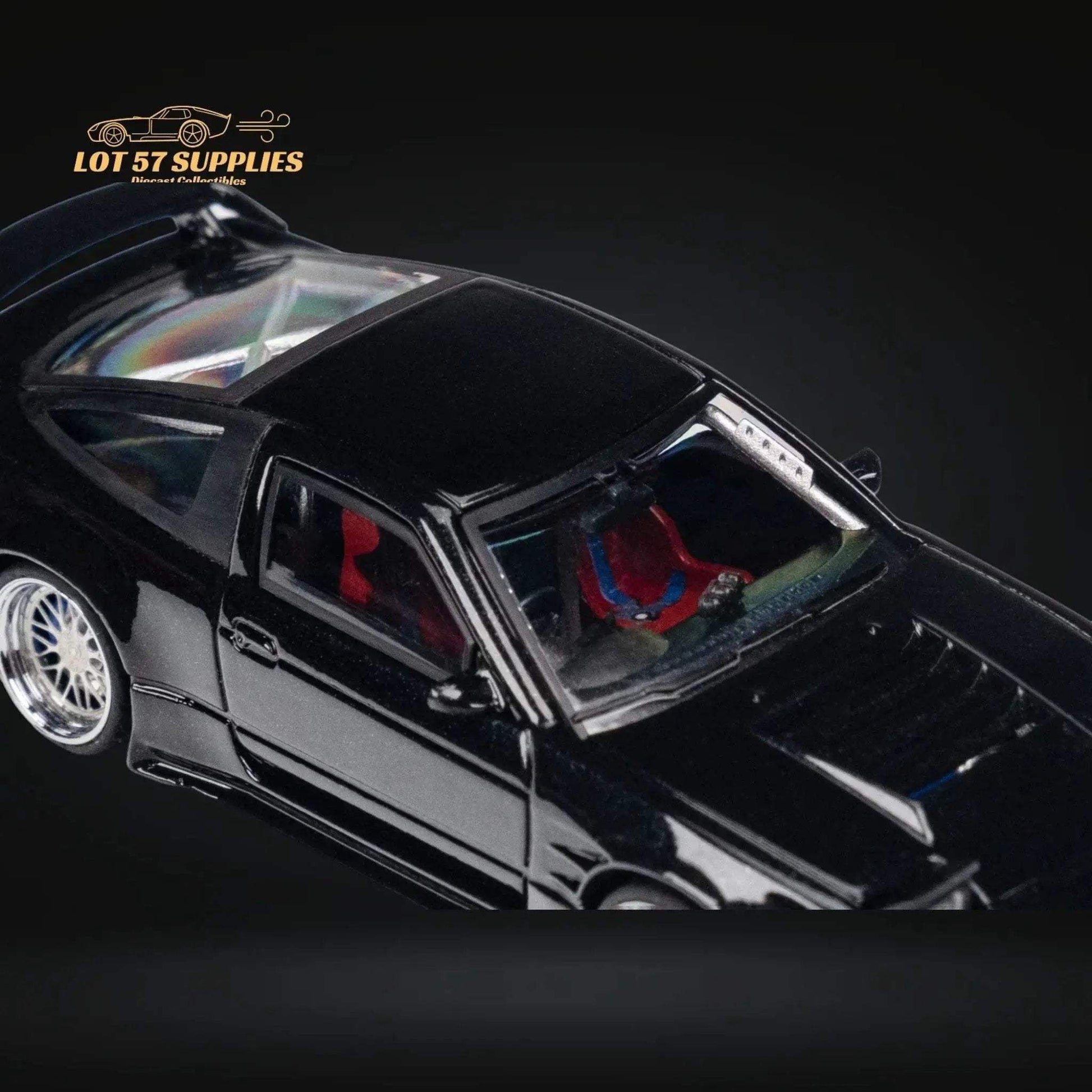 MicroTurbo Custom 180SX Type X Metallic Black 1:64 MT64180SXBLK - ToylandEU