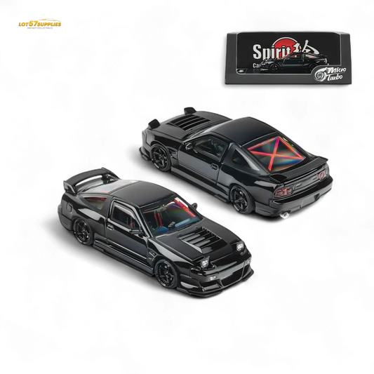 MicroTurbo 180SX Type X Metallic Black MIYABI 1:64 -  ToylandEU™