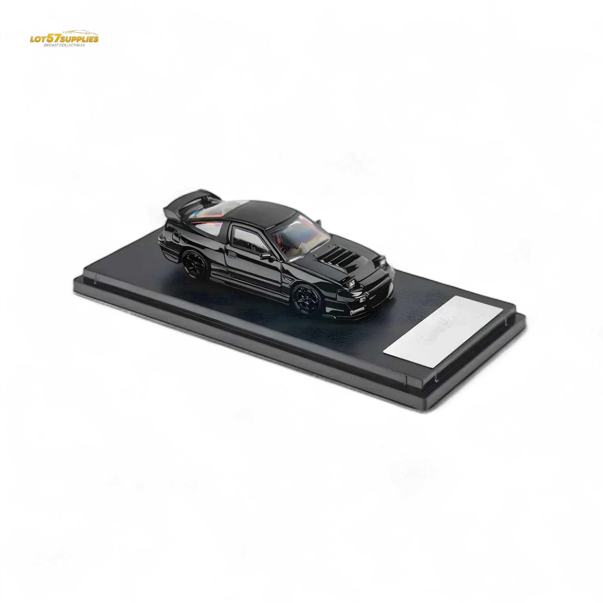 MicroTurbo Custom 180SX Type X Metallic Black MIYABI 1:64 - ToylandEU