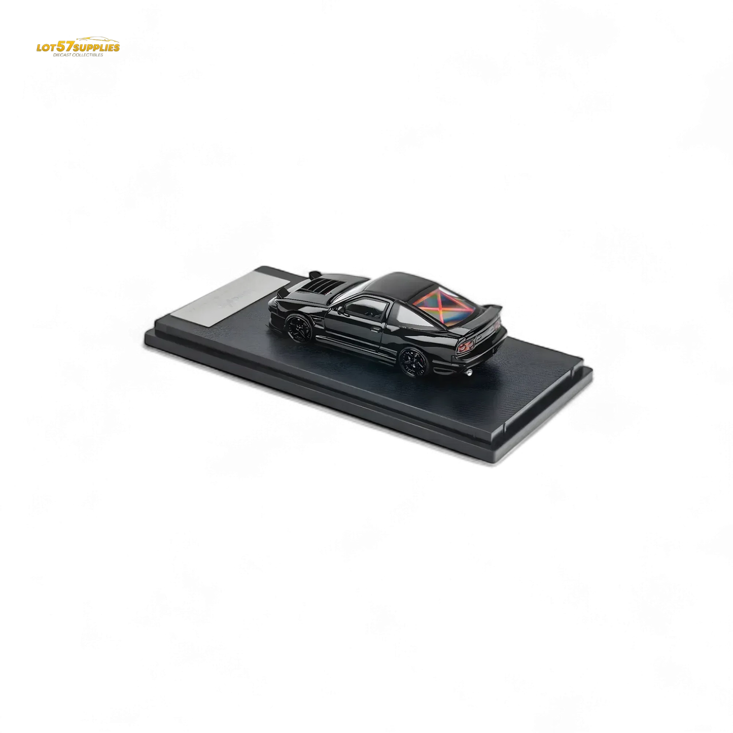MicroTurbo Custom 180SX Type X Metallic Black MIYABI 1:64 - ToylandEU