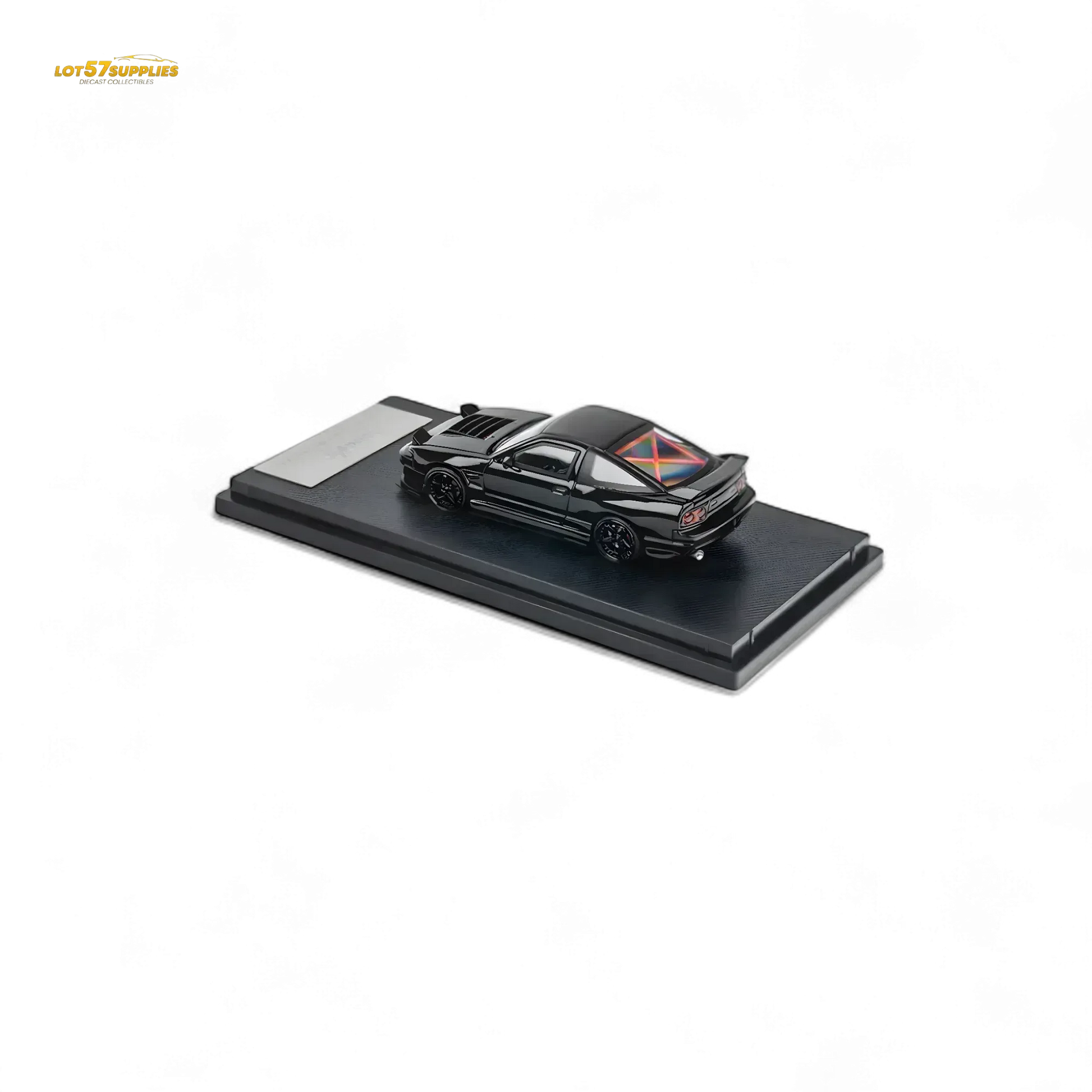 MicroTurbo Custom 180SX Type X Metallic Black MIYABI 1:64 - ToylandEU