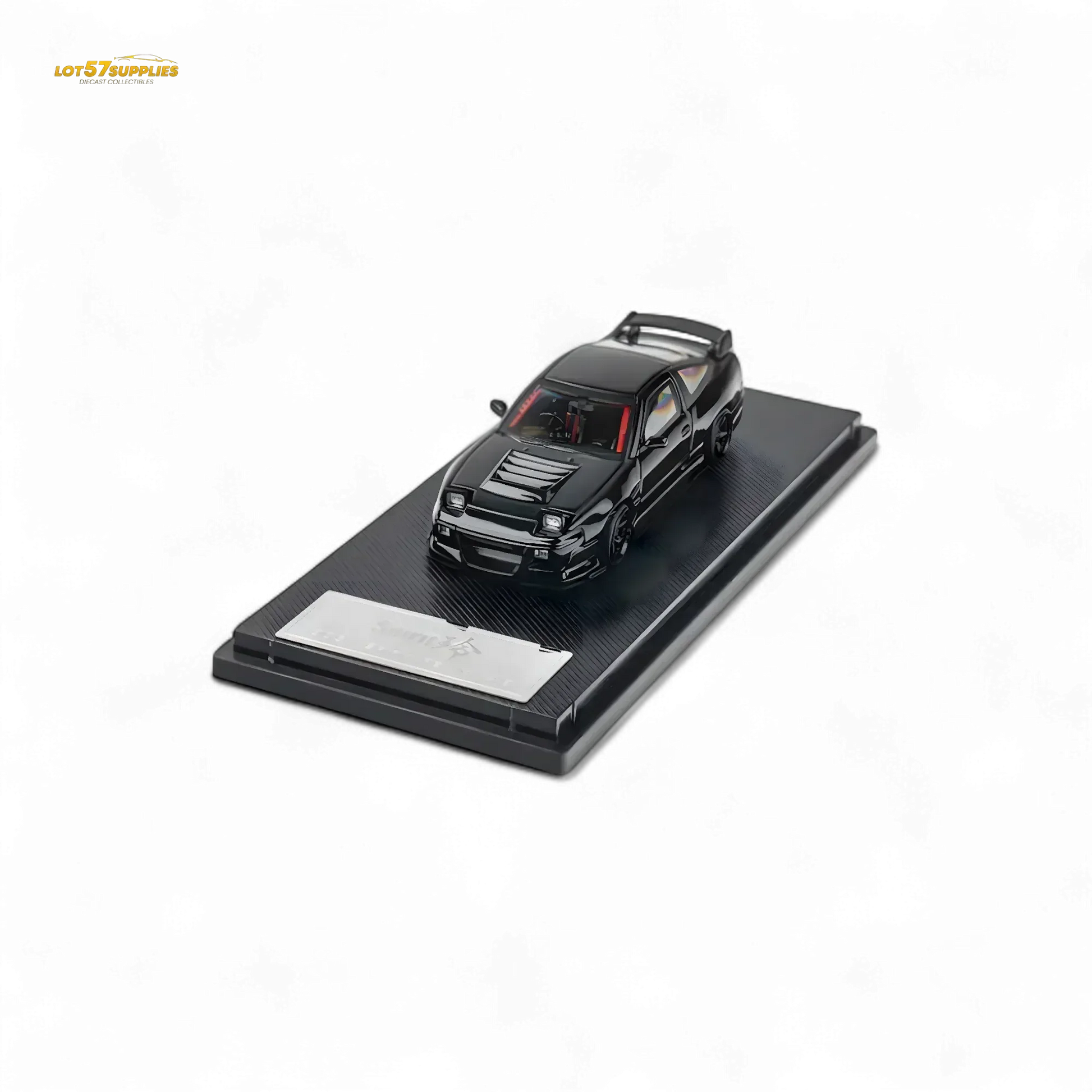 MicroTurbo Custom 180SX Type X Metallic Black MIYABI 1:64 - ToylandEU