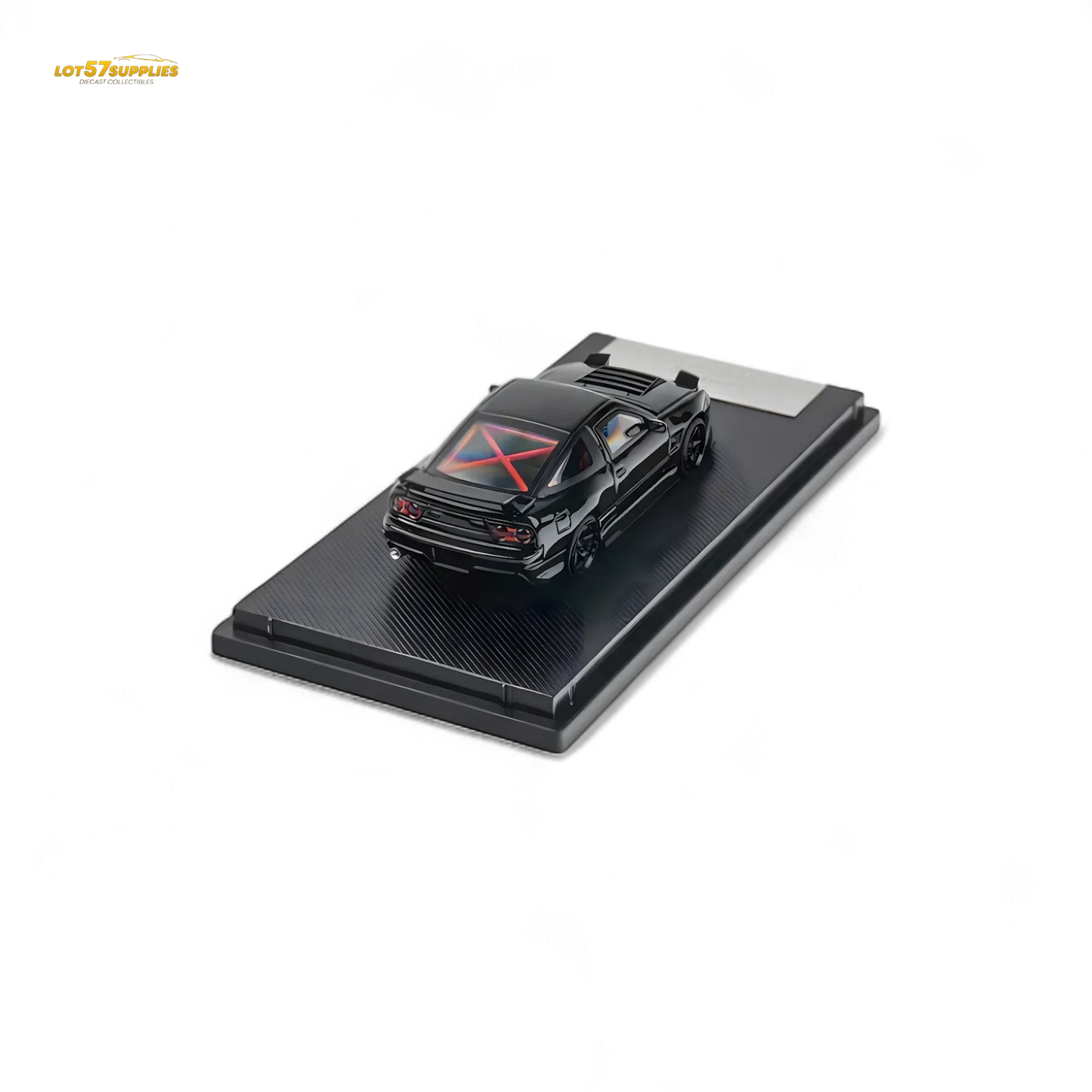 MicroTurbo Custom 180SX Type X Metallic Black MIYABI 1:64 - ToylandEU