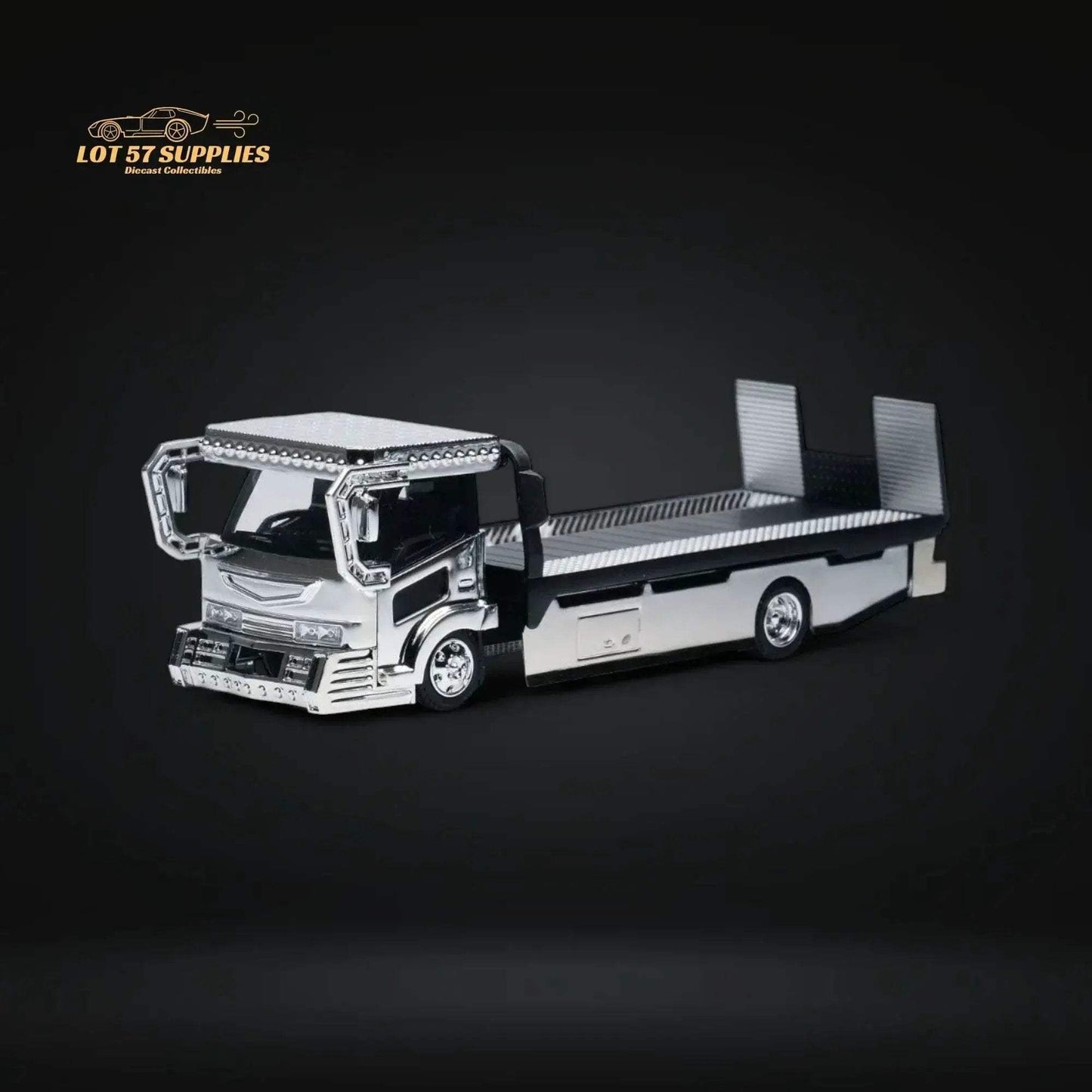 MicroTurbo Dekotora Flatbed Tow Truck With Stickers 1:64 - ToylandEU