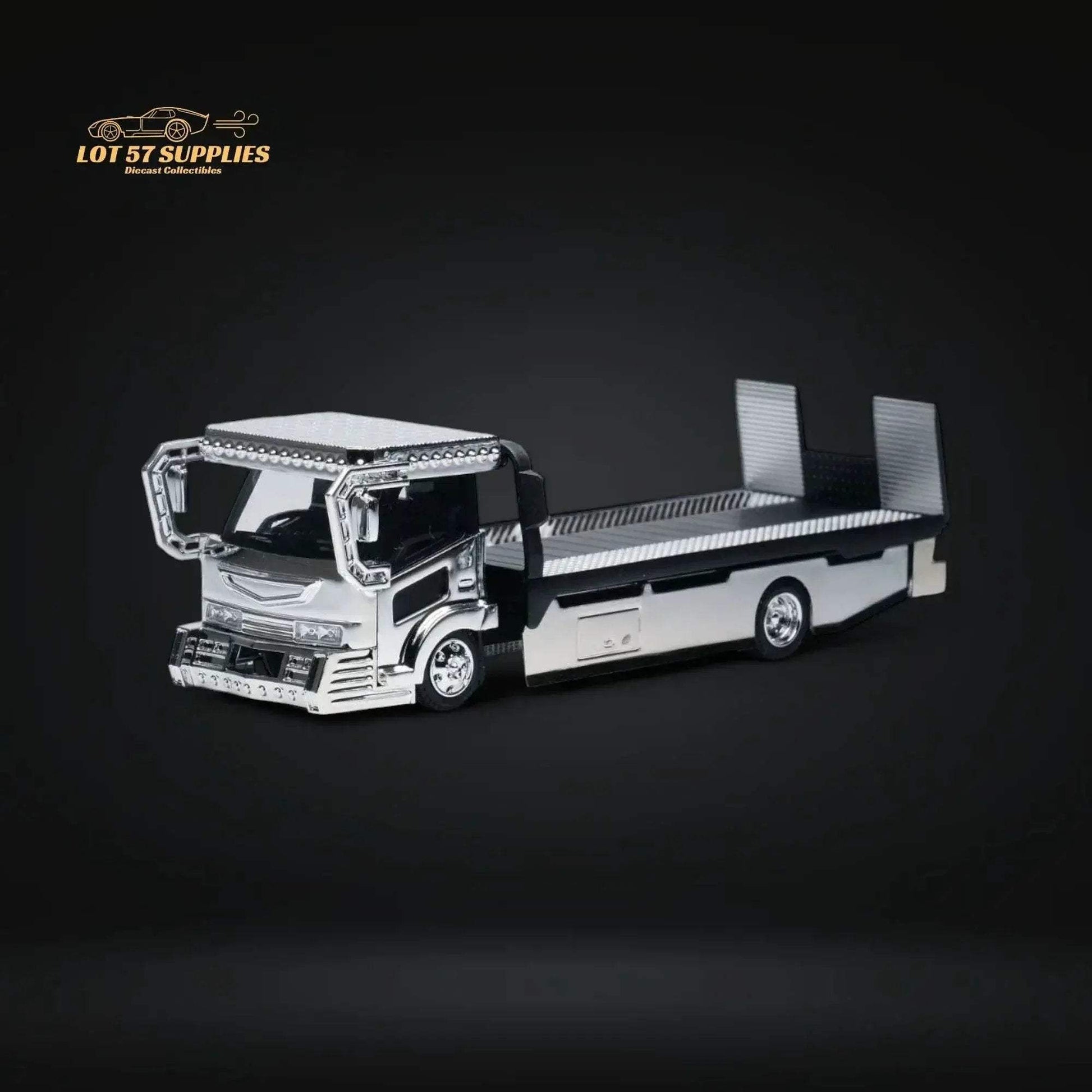 MicroTurbo Dekotora Flatbed Tow Truck With Stickers 1:64 - ToylandEU