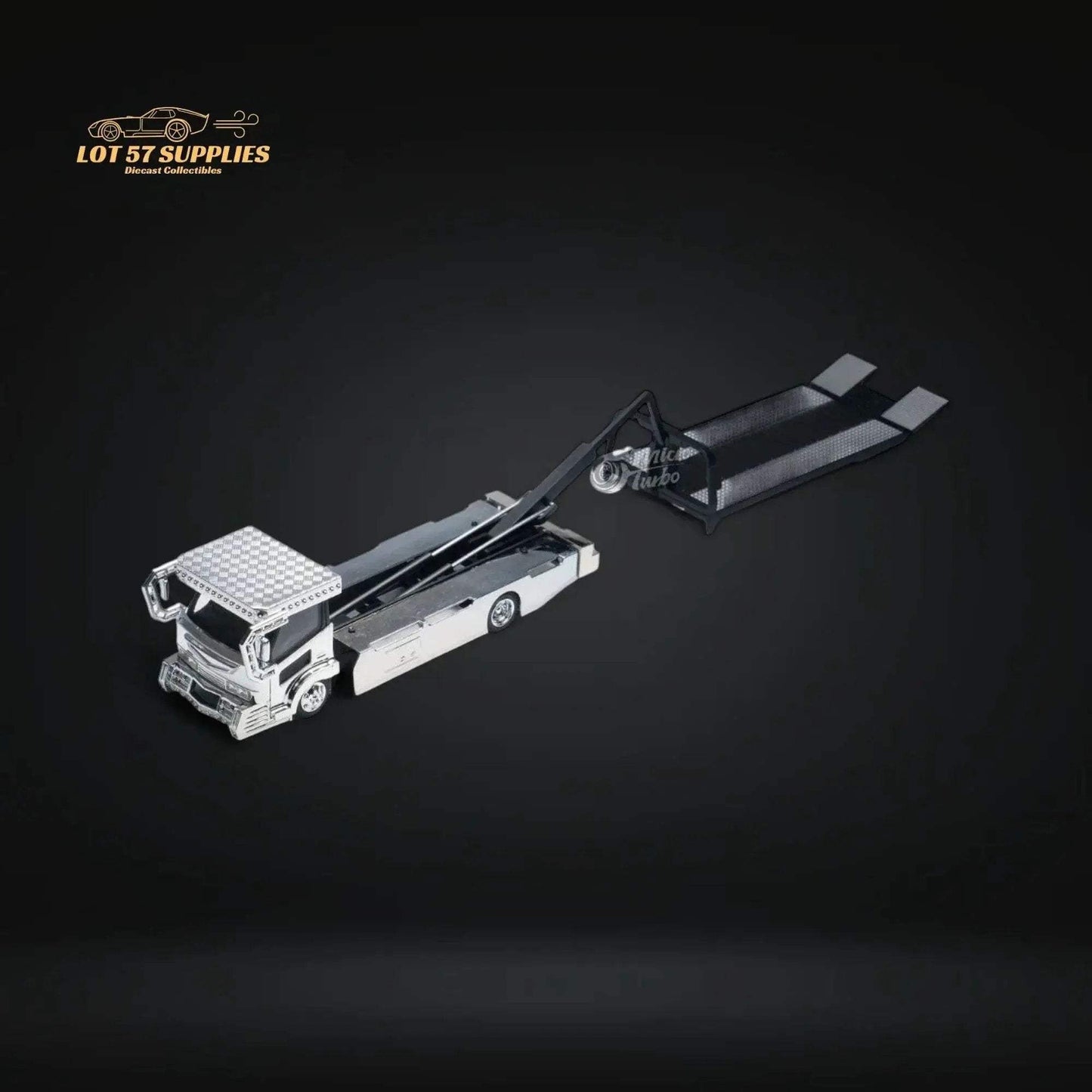 MicroTurbo Dekotora Flatbed Tow Truck With Stickers 1:64 - ToylandEU