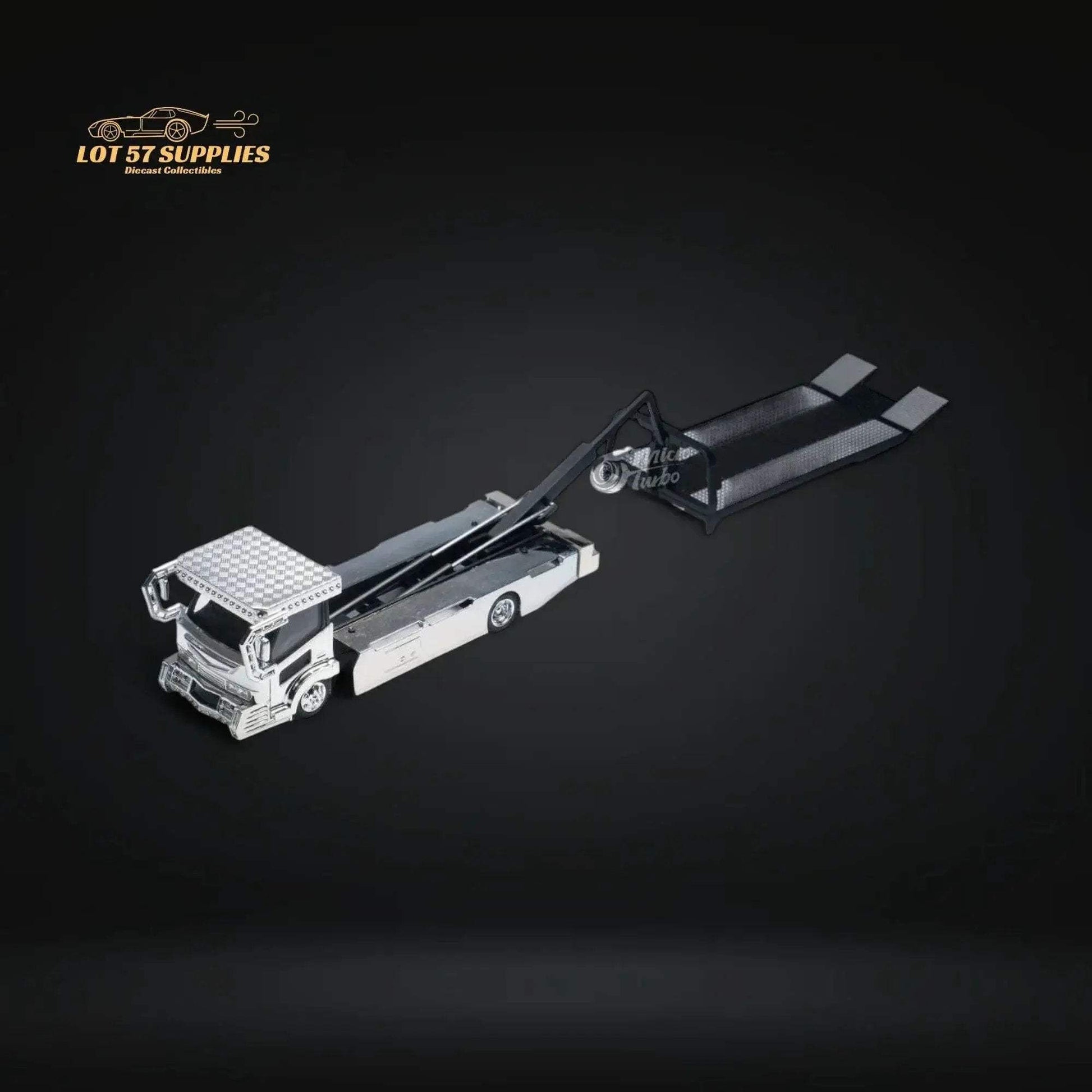 MicroTurbo Dekotora Flatbed Tow Truck With Stickers 1:64 - ToylandEU