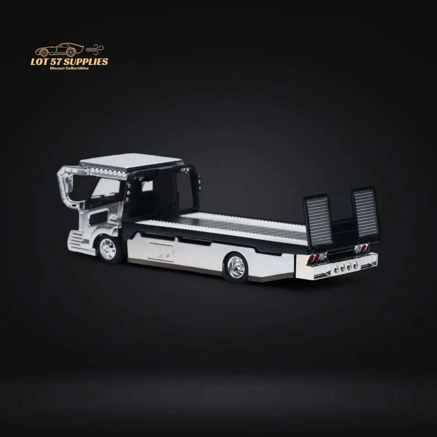 MicroTurbo Dekotora Flatbed Tow Truck With Stickers 1:64 - ToylandEU