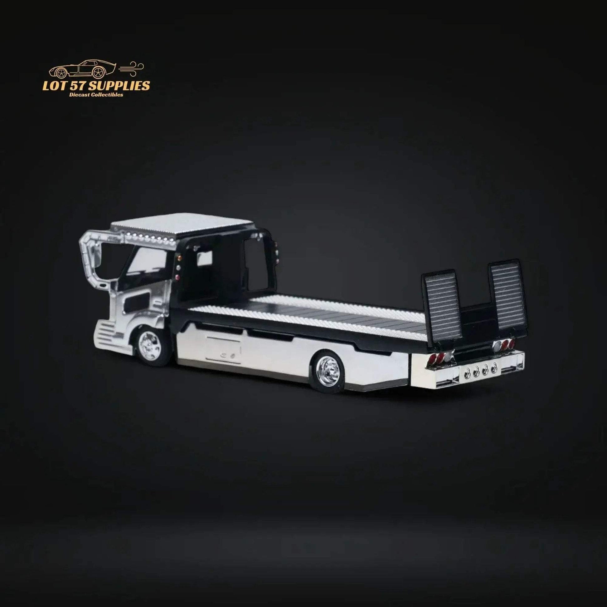 MicroTurbo Dekotora Flatbed Tow Truck With Stickers 1:64 - ToylandEU