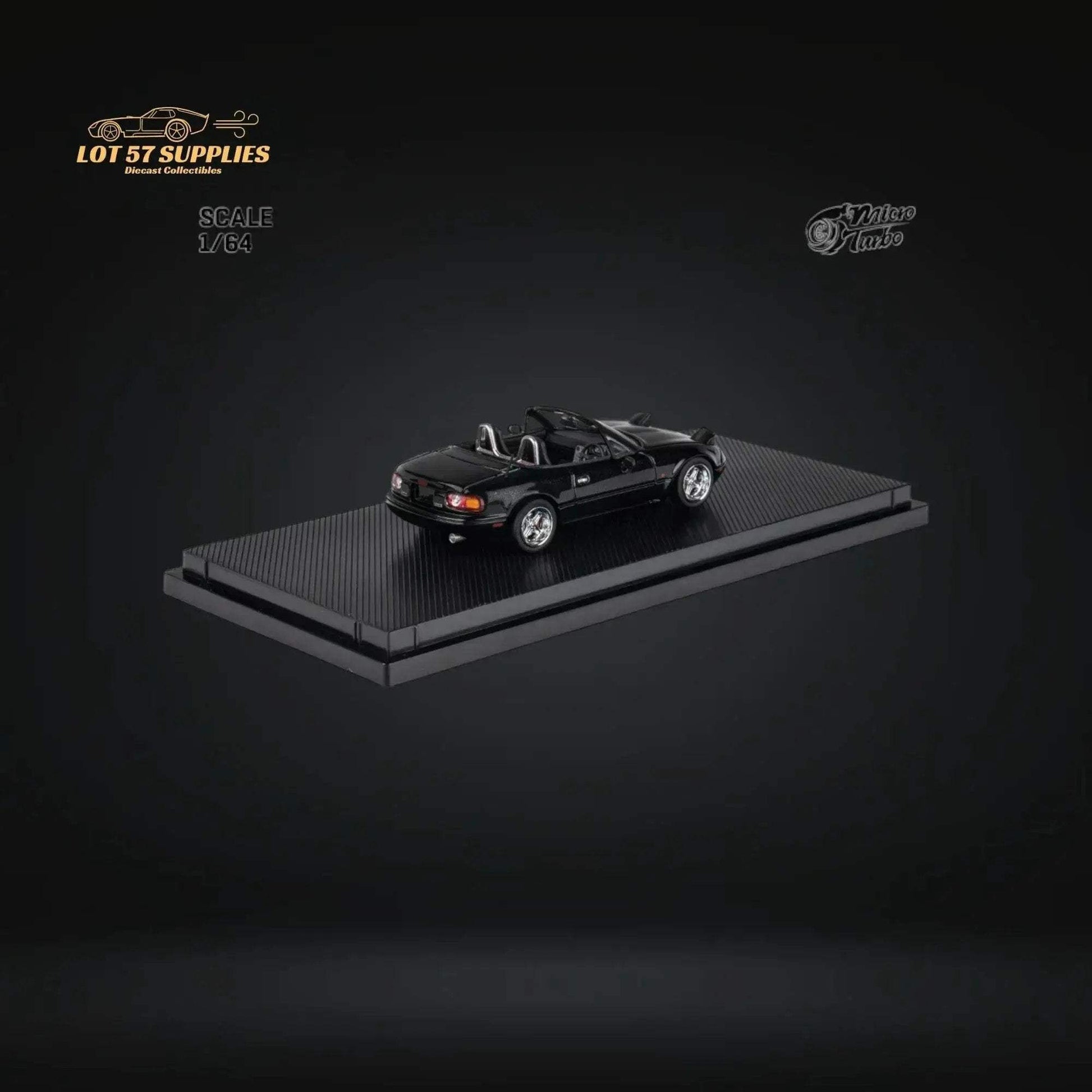 MicroTurbo Eunos Roadster MX-5 Customized Metallic Black 1:64 Limited to 1,000 Pcs - ToylandEU