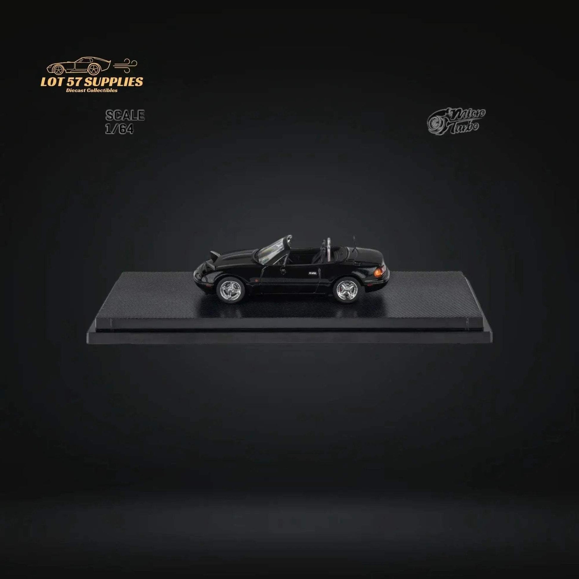 MicroTurbo Eunos Roadster MX-5 Customized Metallic Black 1:64 Limited to 1,000 Pcs - ToylandEU