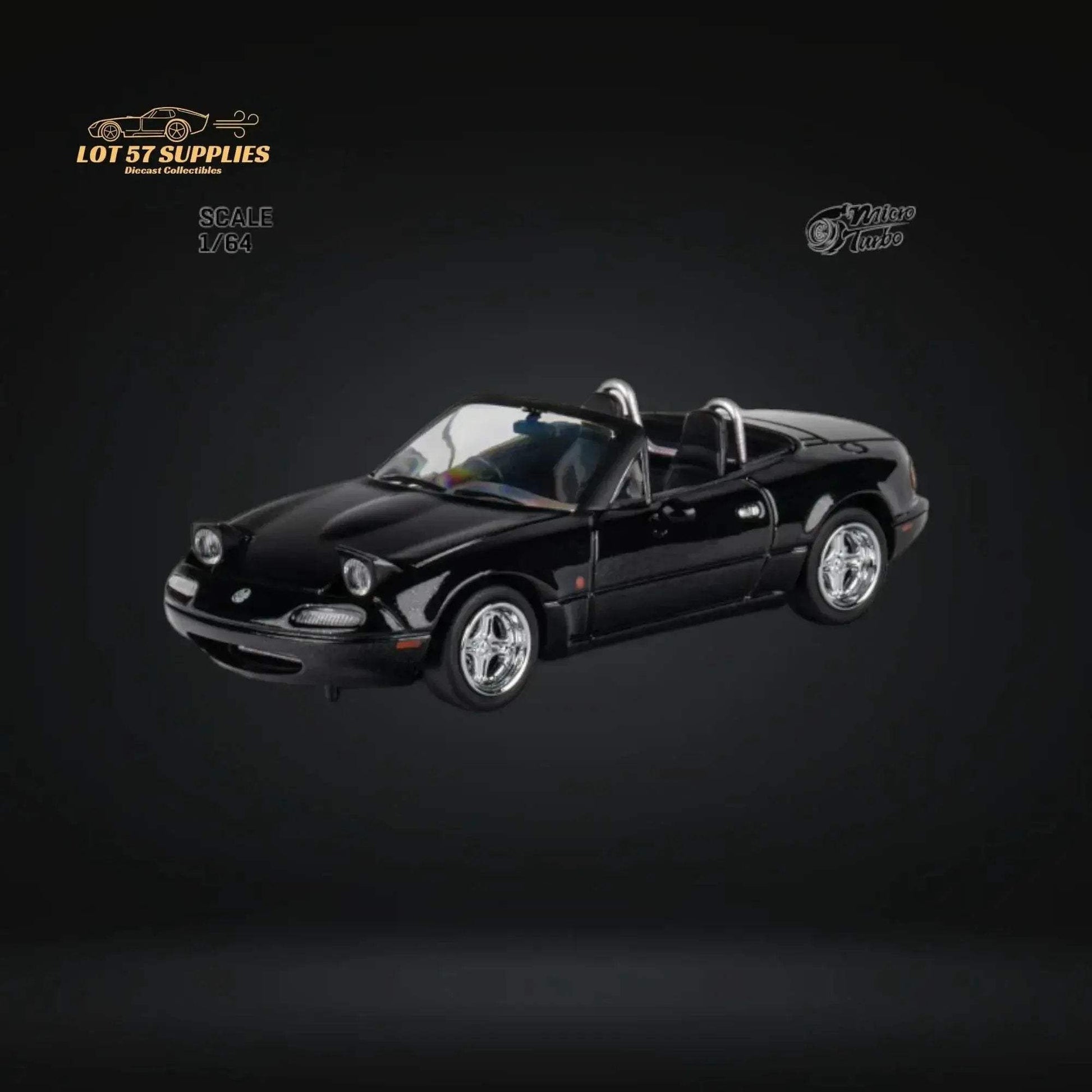 MicroTurbo Eunos Roadster MX-5 Customized Metallic Black 1:64 Limited to 1,000 Pcs - ToylandEU