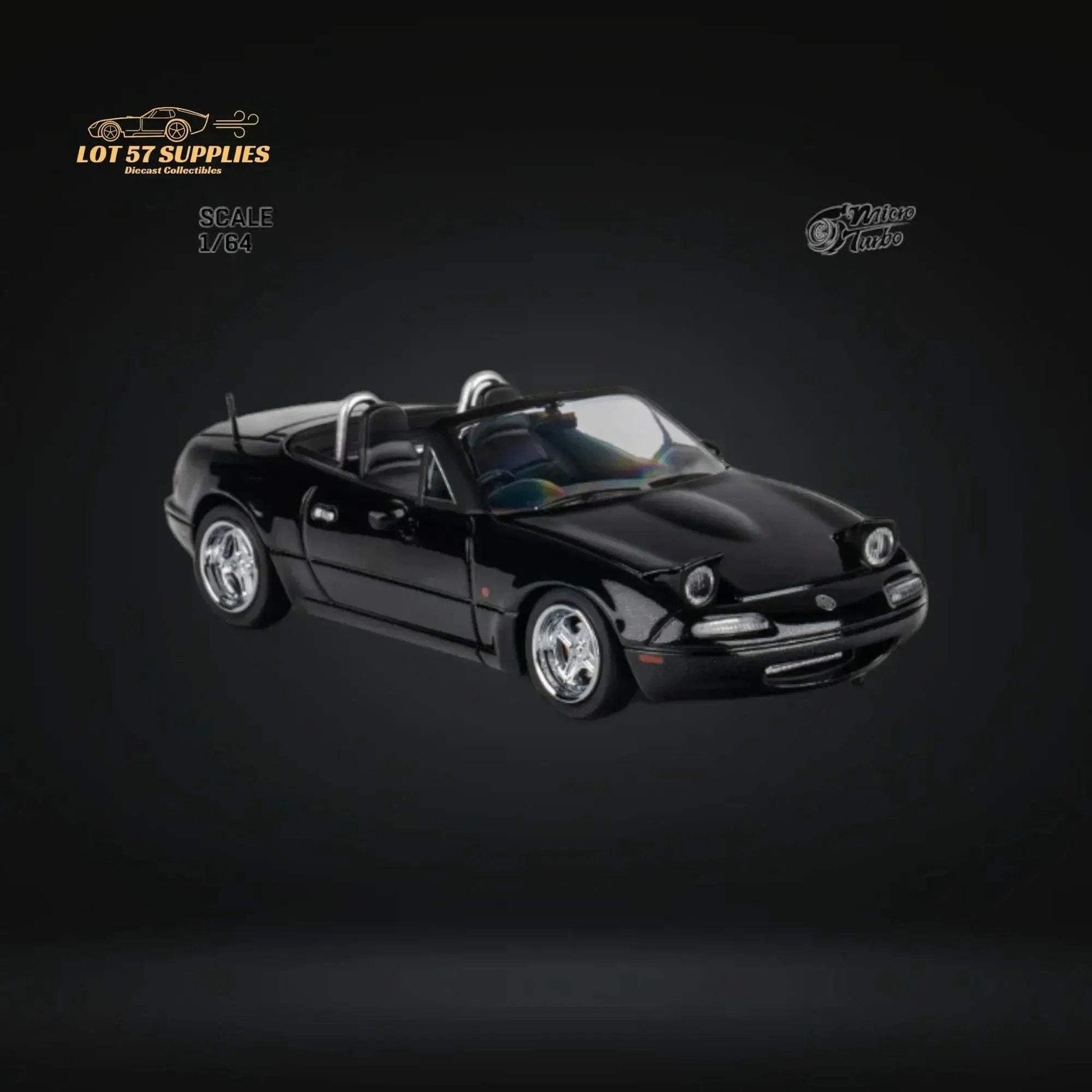 MicroTurbo Eunos Roadster MX-5 Customized Metallic Black 1:64 Limited to 1,000 Pcs - ToylandEU