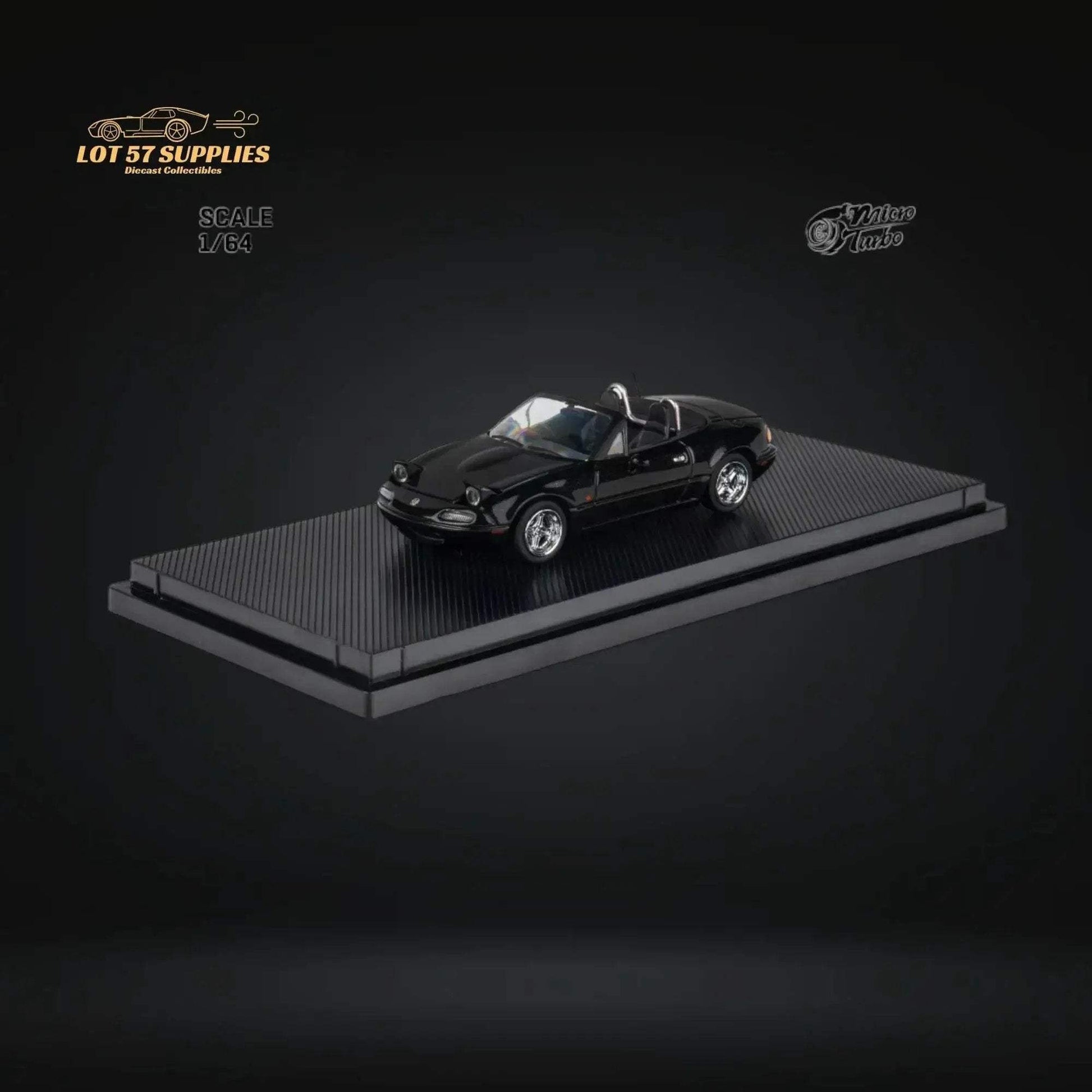 MicroTurbo Eunos Roadster MX-5 Customized Metallic Black 1:64 Limited to 1,000 Pcs - ToylandEU
