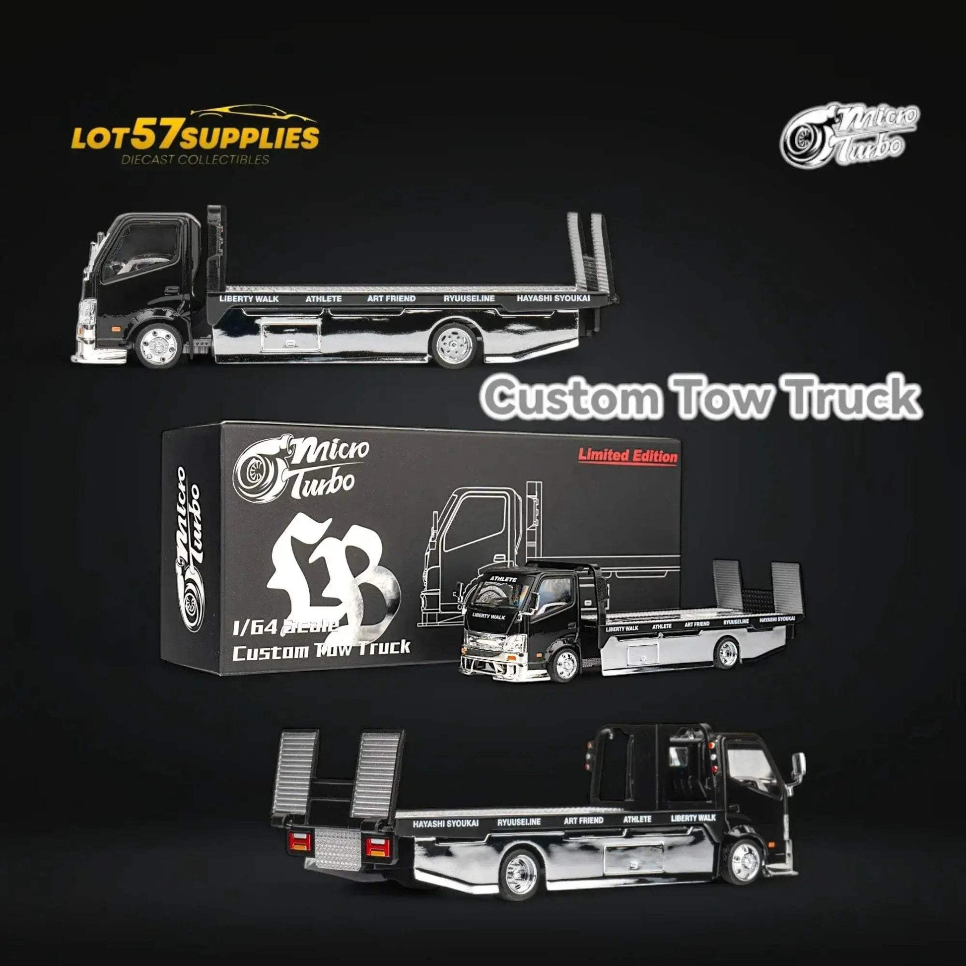 MicroTurbo HINO 300 Custom Flatbed Truck AIT Limited Edition Flatbed 1:64 - ToylandEU