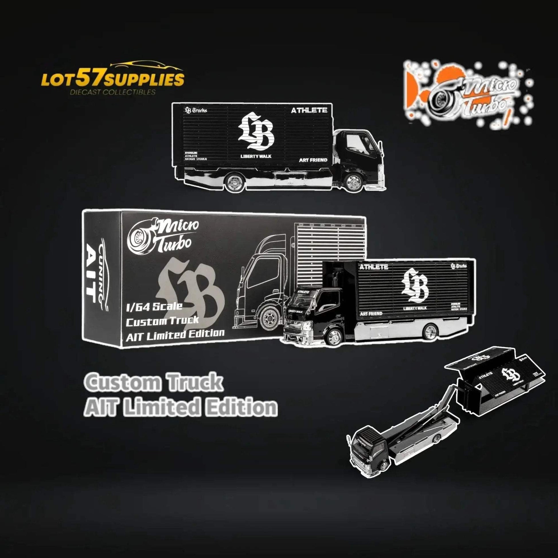 MicroTurbo HINO 300 Custom Box Truck AIT Limited Edition 1:64 - ToylandEU