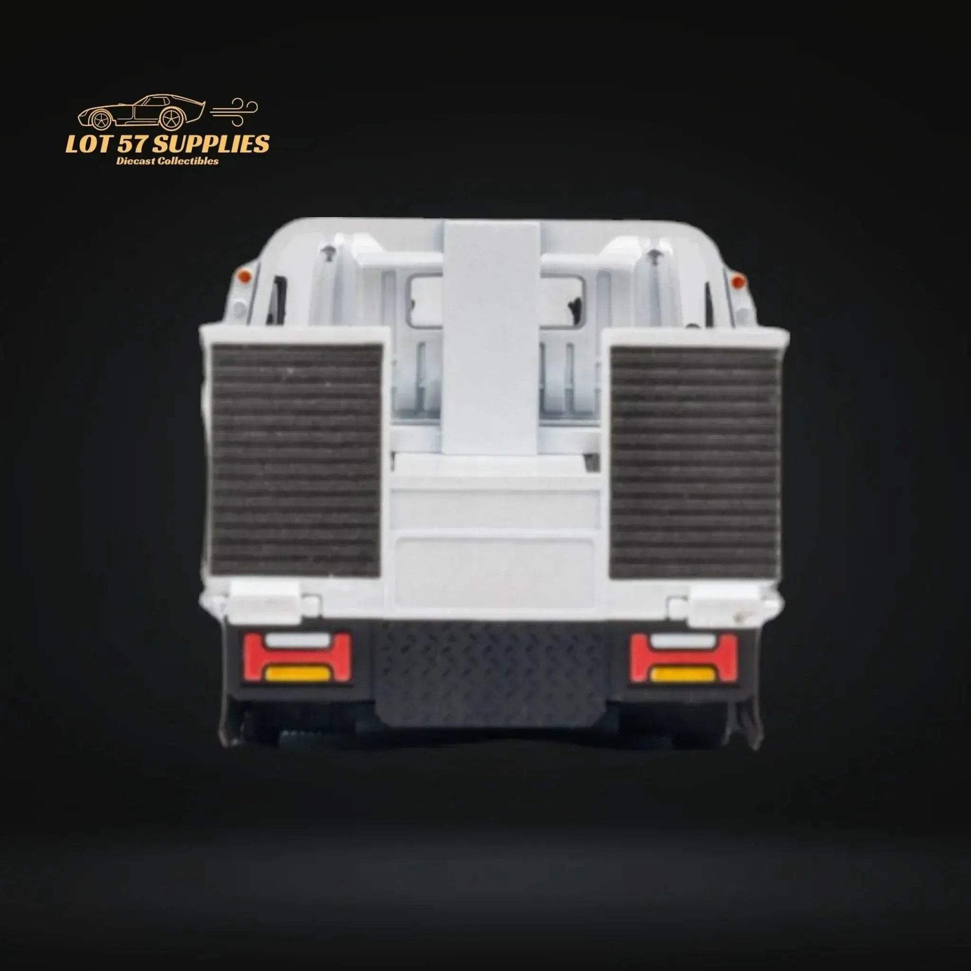 MicroTurbo HINO 300 Custom Flatbed Truck in White 1:64 MT6405A6 - ToylandEU
