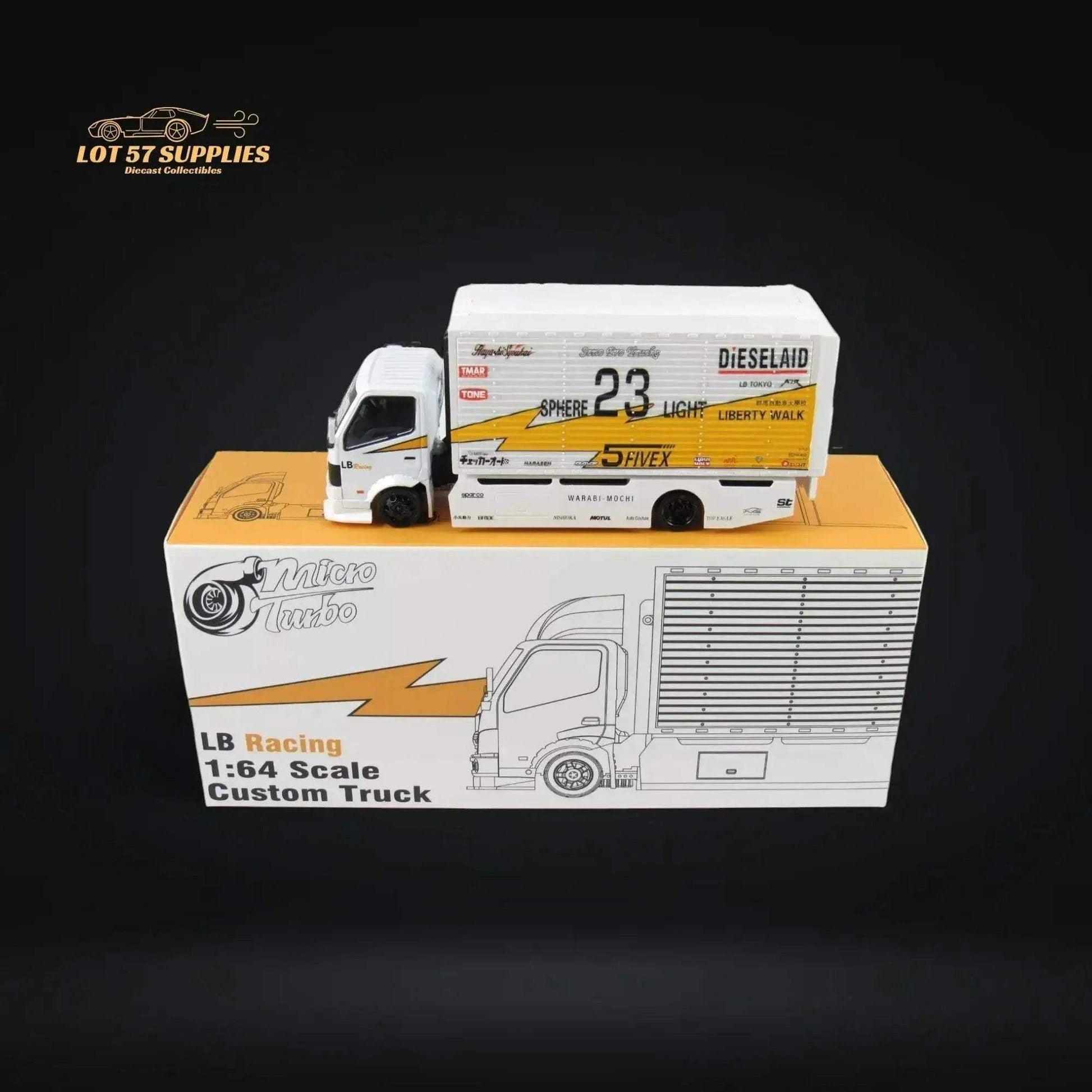 MicroTurbo HINO 300 Custom Truck LBWK Silhouette Lighting #23 1:64 - ToylandEU