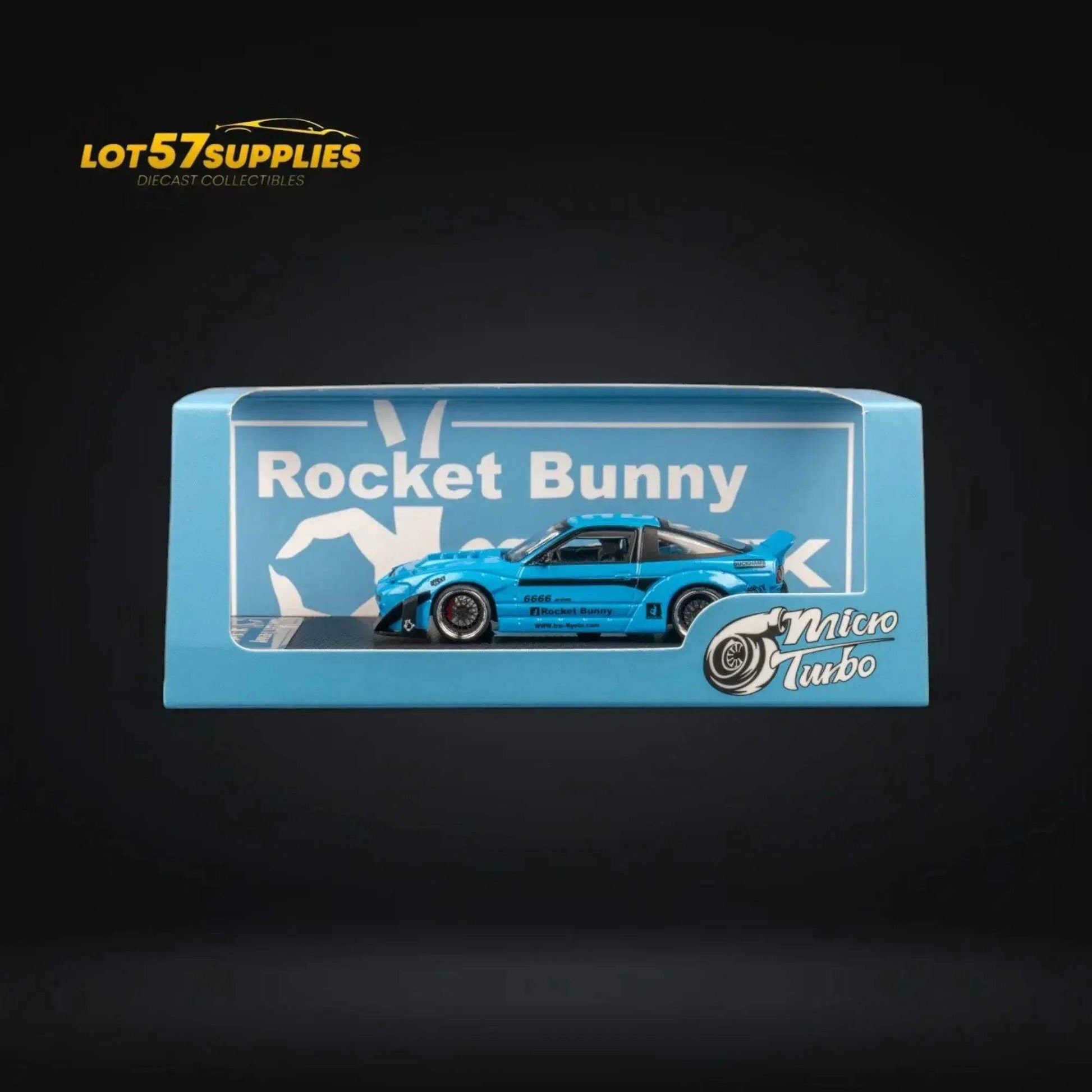 MicroTurbo Custom 180SX Pandem Rocket Bunny Baby Blue 1:64 MT6407C2 - ToylandEU