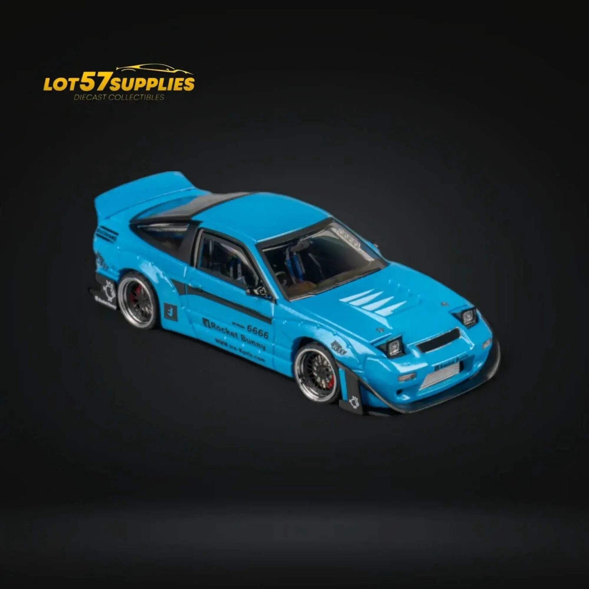 MicroTurbo Custom 180SX Pandem Rocket Bunny Baby Blue 1:64 MT6407C2 - ToylandEU