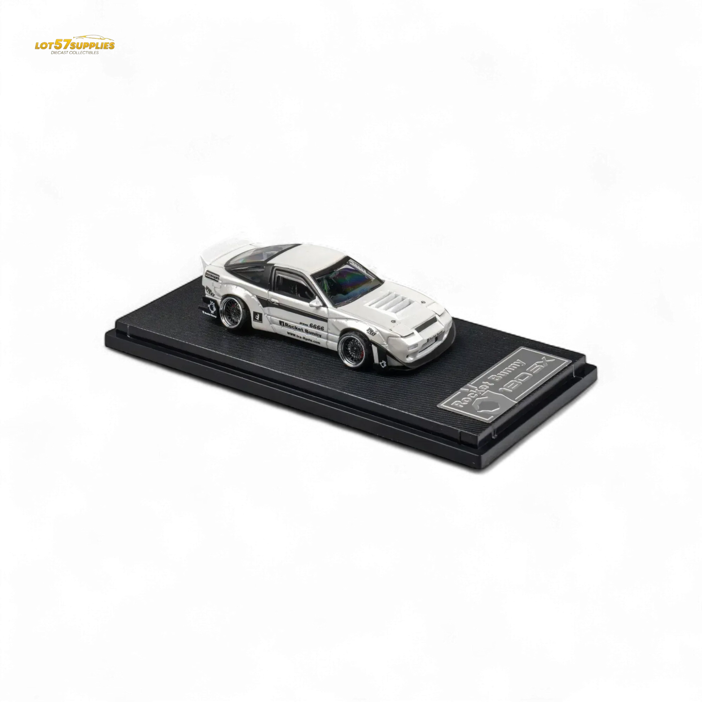 MicroTurbo Custom 180SX - Pandem Rocket Bunny White 1:64 - ToylandEU