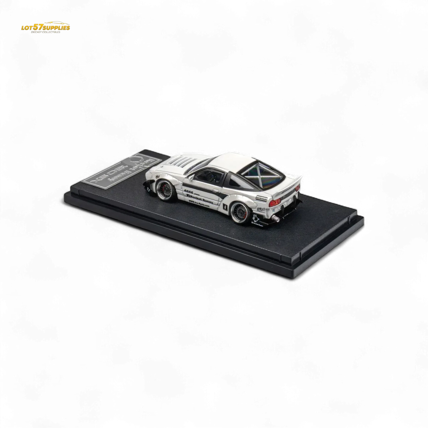 MicroTurbo Custom 180SX - Pandem Rocket Bunny White 1:64 - ToylandEU