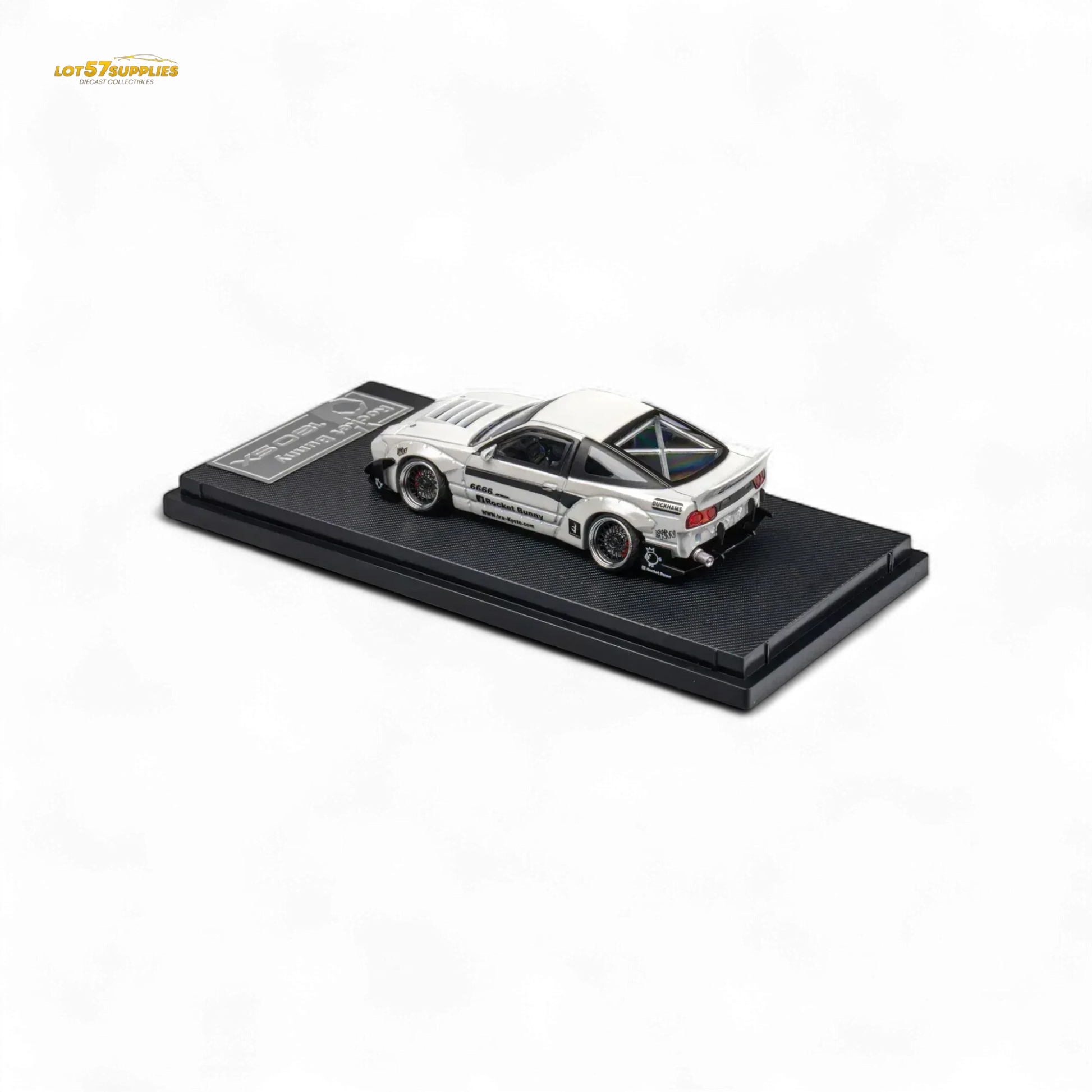 MicroTurbo Custom 180SX - Pandem Rocket Bunny White 1:64 - ToylandEU