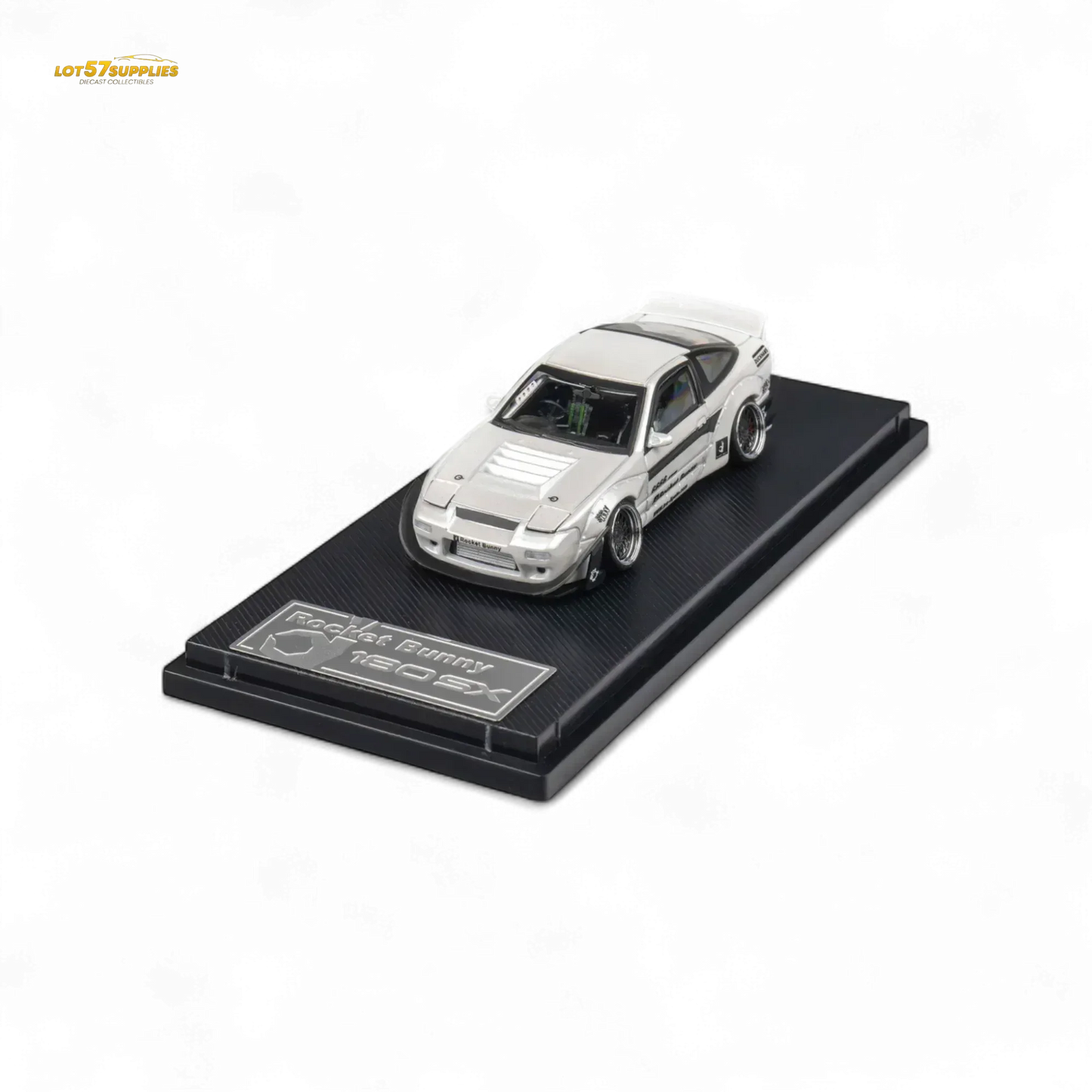 MicroTurbo Custom 180SX - Pandem Rocket Bunny White 1:64 - ToylandEU