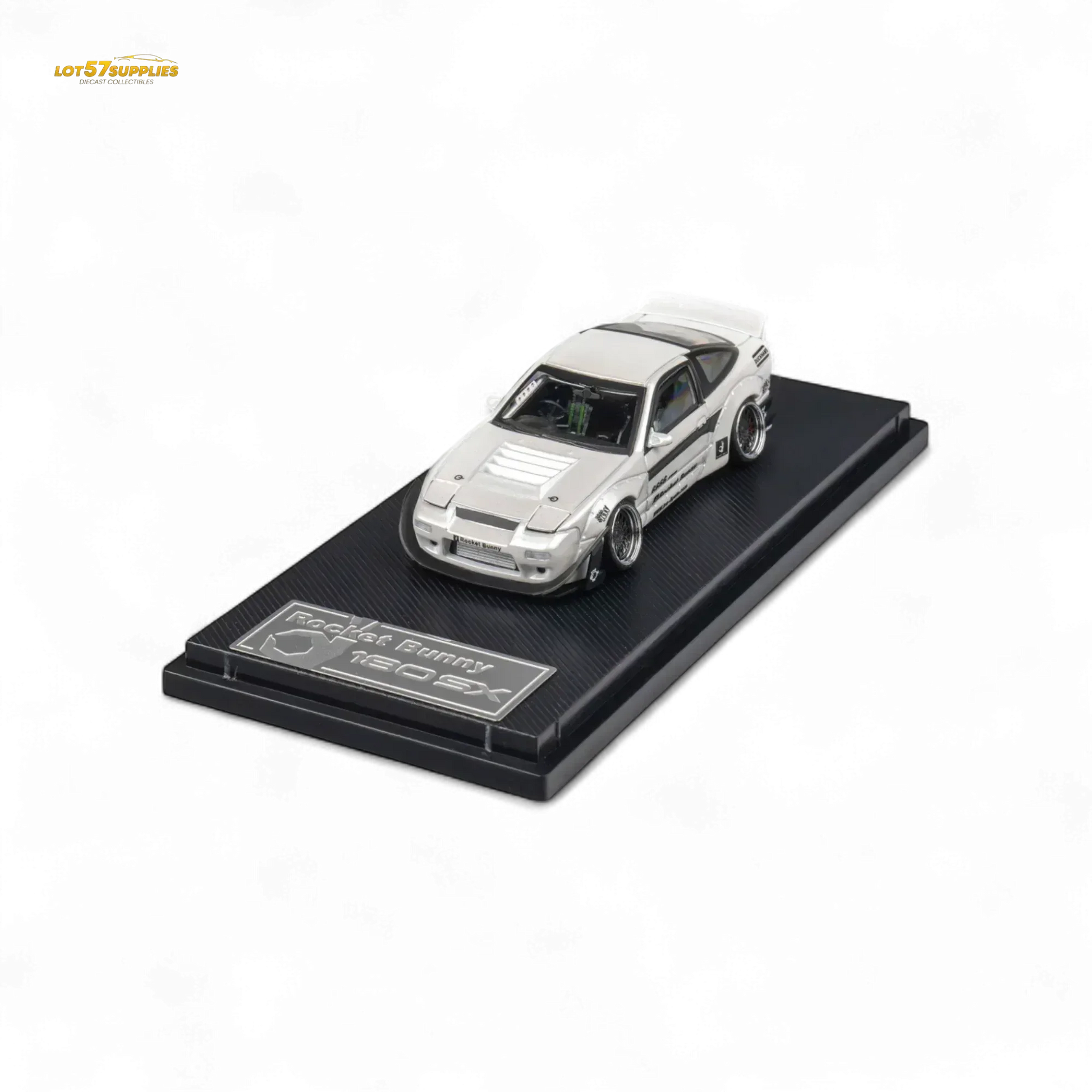 MicroTurbo Custom 180SX - Pandem Rocket Bunny White 1:64 - ToylandEU