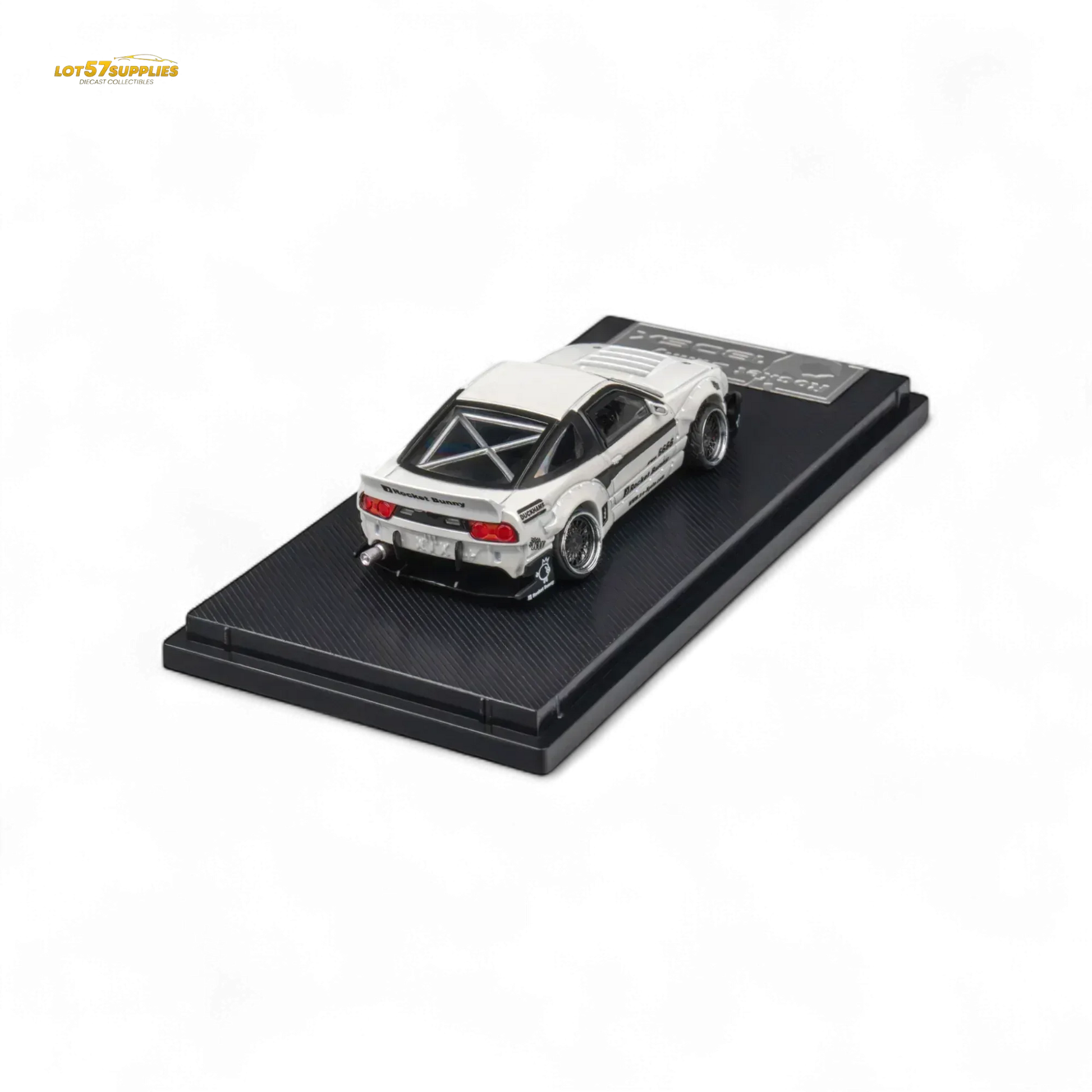 MicroTurbo Custom 180SX - Pandem Rocket Bunny White 1:64 - ToylandEU