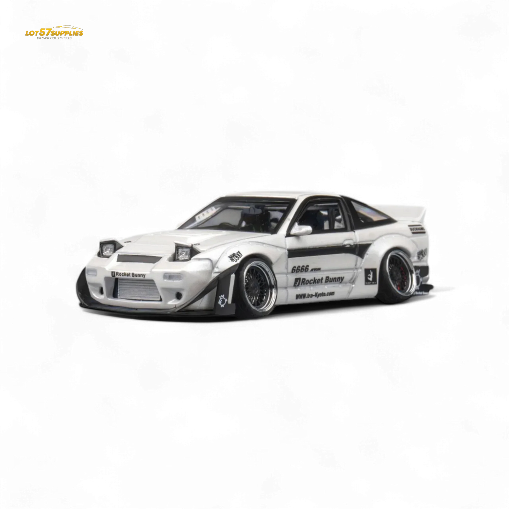MicroTurbo Custom 180SX - Pandem Rocket Bunny White 1:64 - ToylandEU