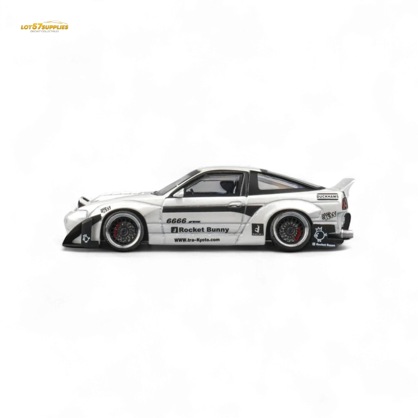 MicroTurbo Custom 180SX - Pandem Rocket Bunny White 1:64 - ToylandEU