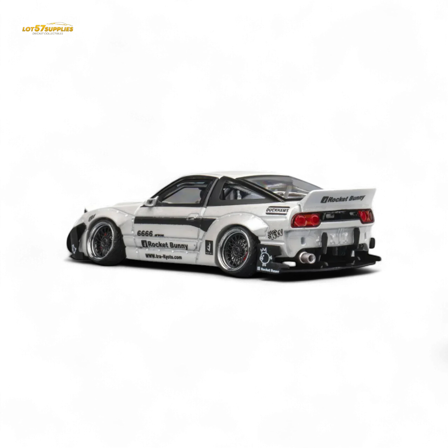 MicroTurbo Custom 180SX - Pandem Rocket Bunny White 1:64 - ToylandEU