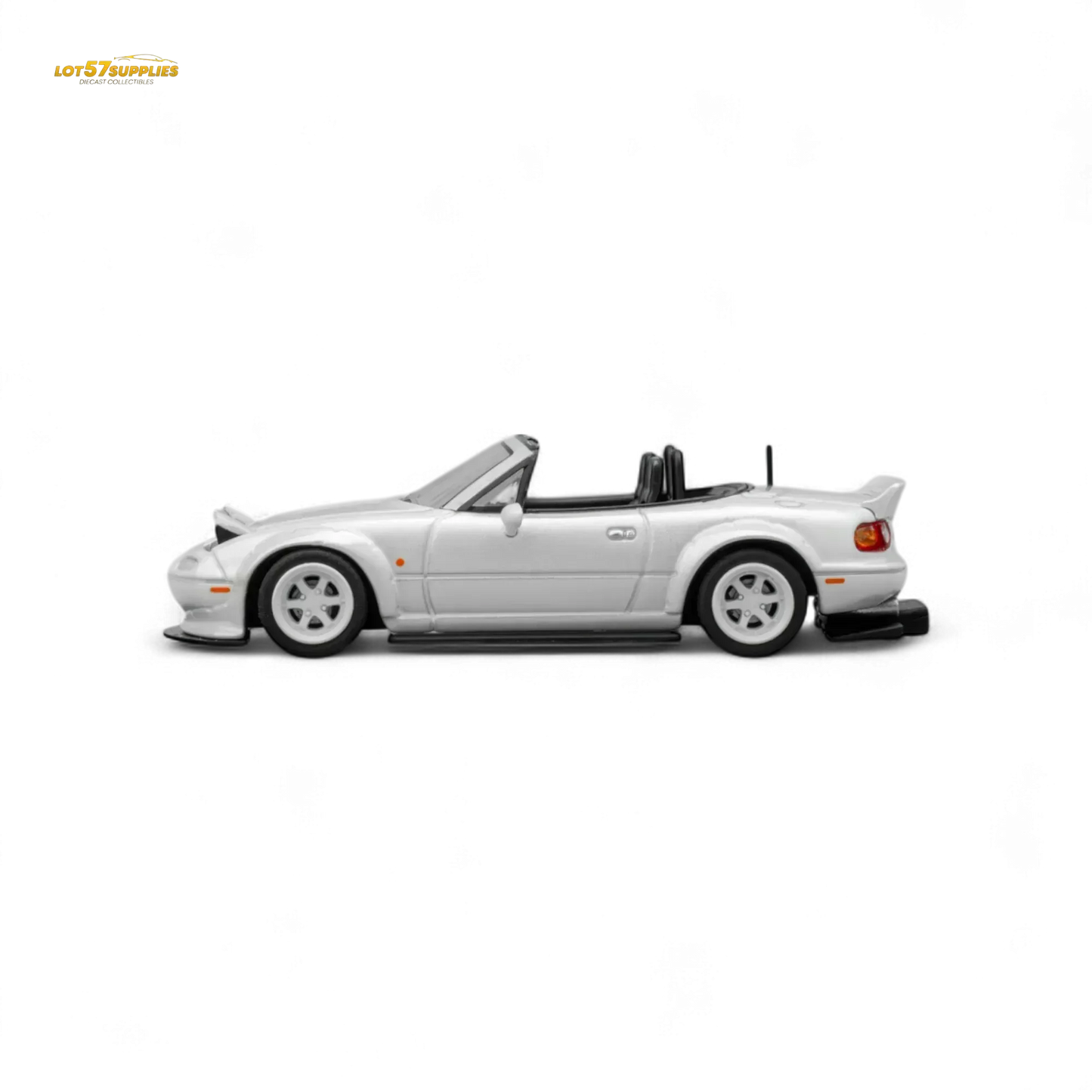 Microturbo Custom MX5 Rocket Bunny - Metallic White 1:64 - ToylandEU