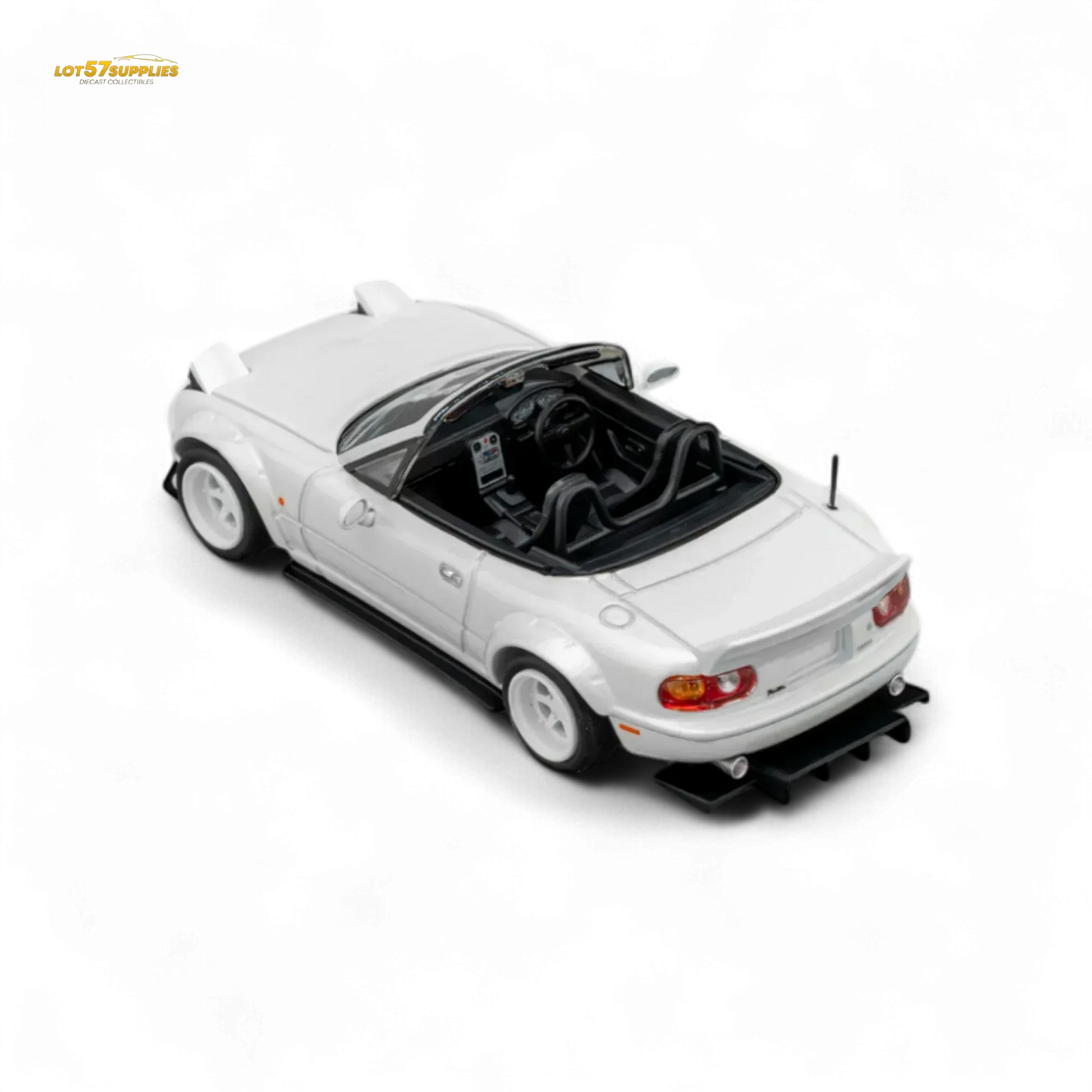 Microturbo Custom MX5 Rocket Bunny - Metallic White 1:64 - ToylandEU