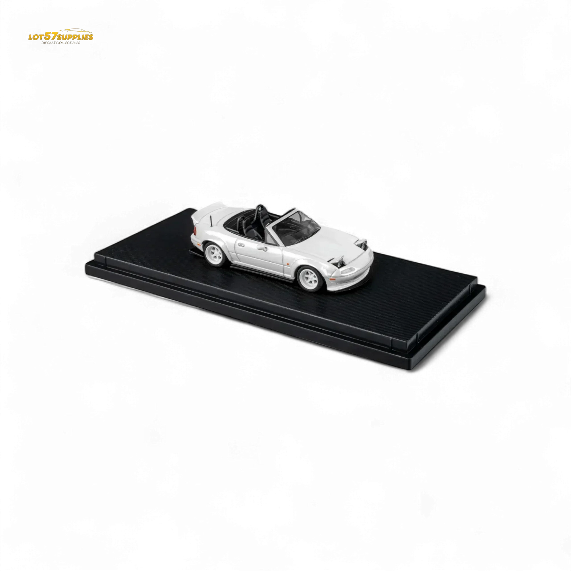 Microturbo Custom MX5 Rocket Bunny - Metallic White 1:64 - ToylandEU