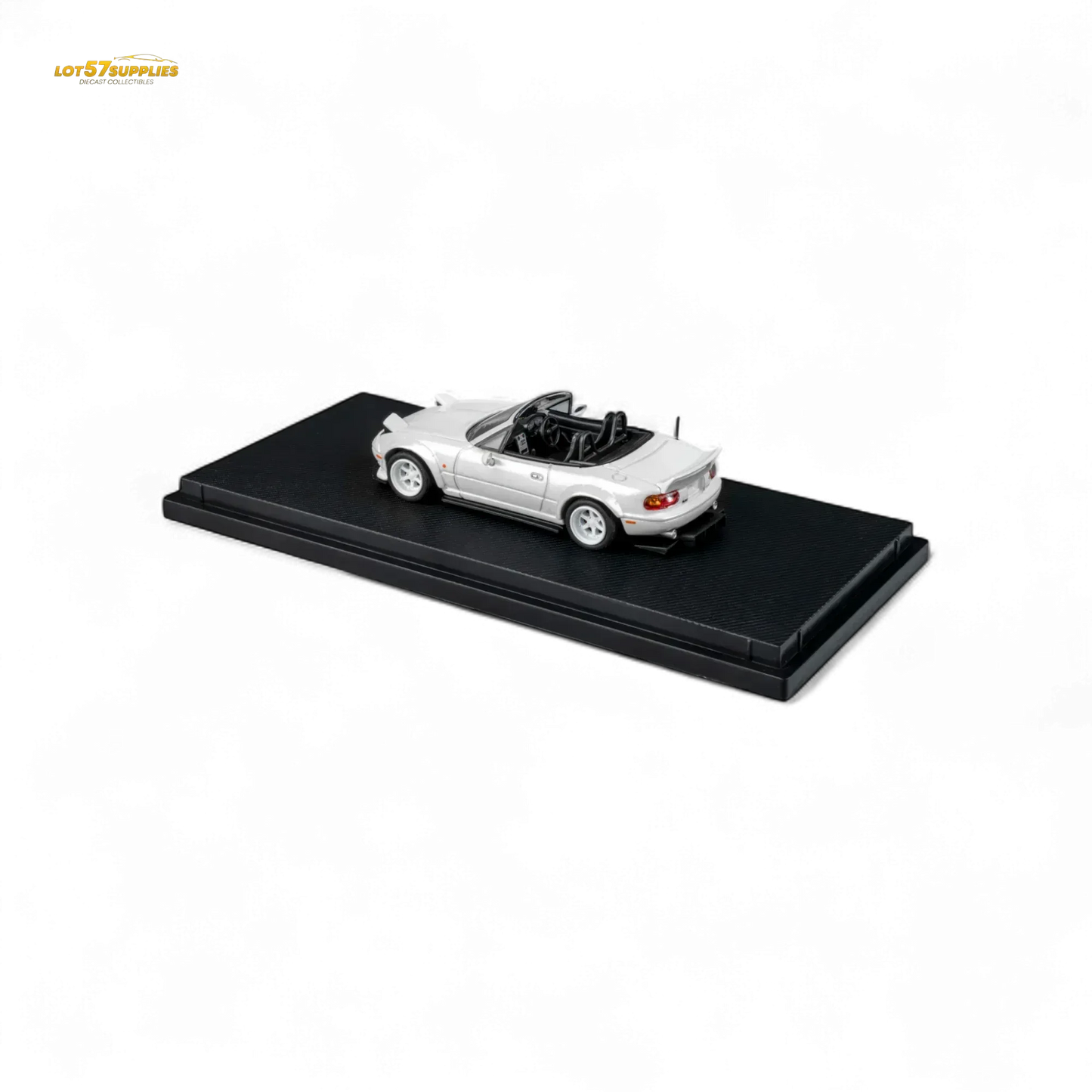Microturbo Custom MX5 Rocket Bunny - Metallic White 1:64 - ToylandEU