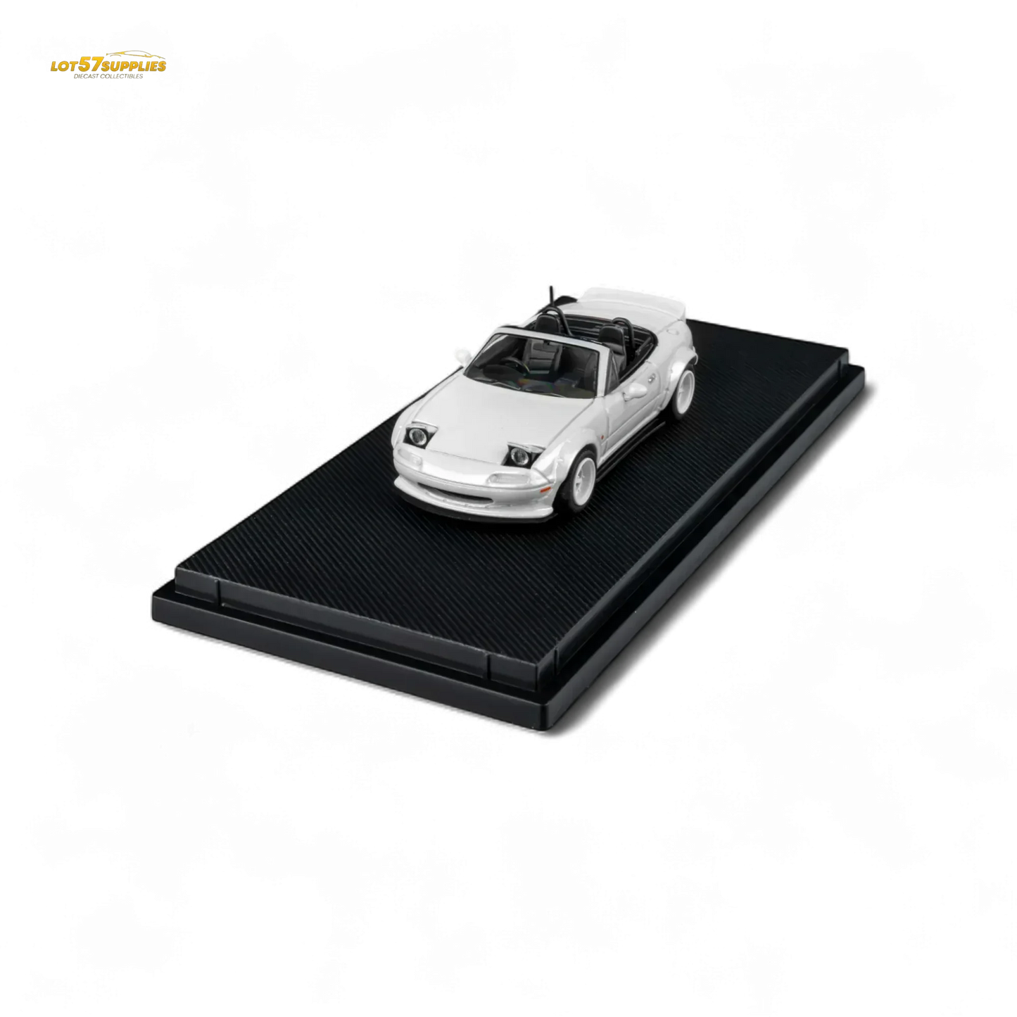Microturbo Custom MX5 Rocket Bunny - Metallic White 1:64 - ToylandEU