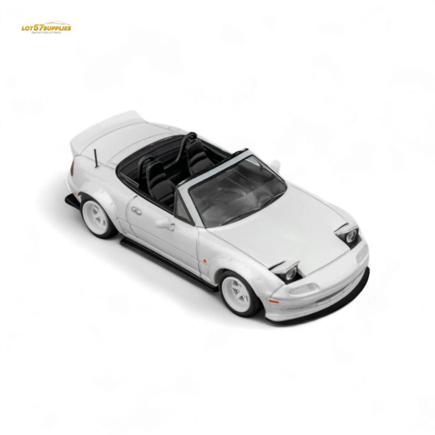 Microturbo Custom MX5 Rocket Bunny - Metallic White 1:64 - ToylandEU