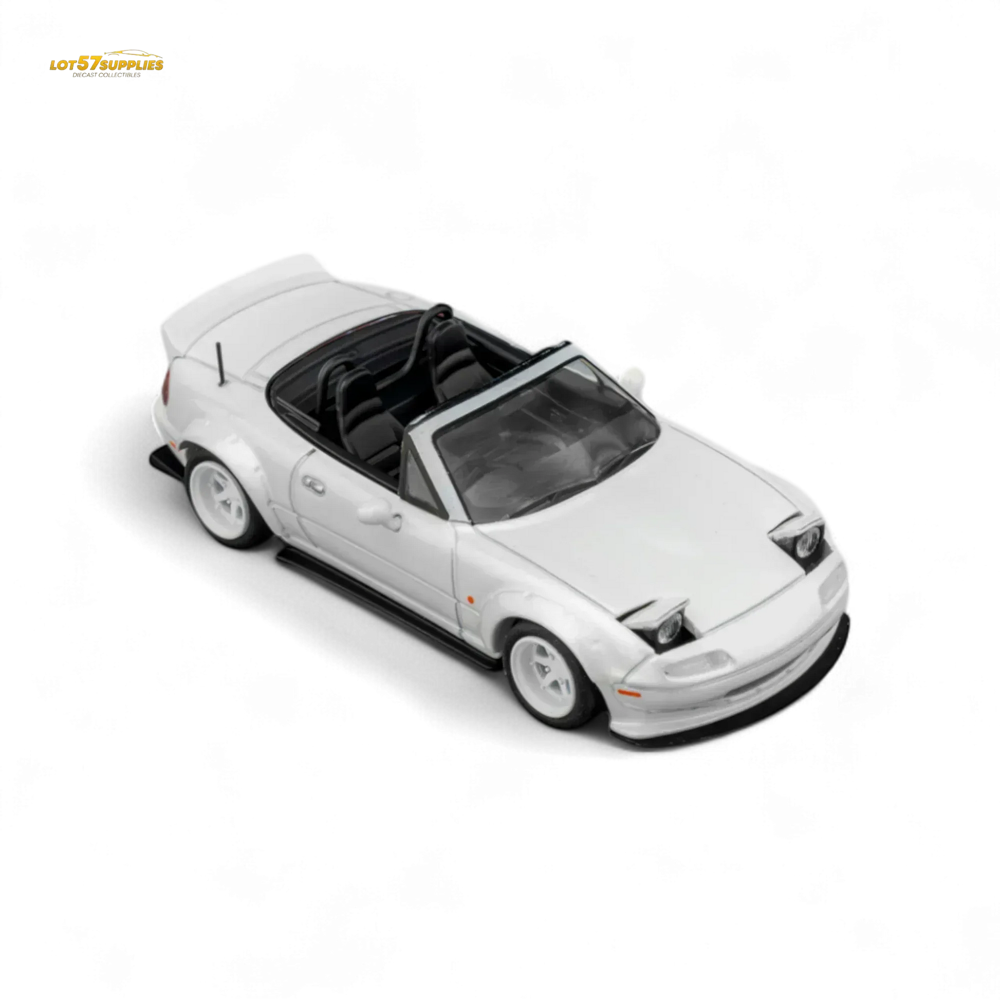 Microturbo Custom MX5 Rocket Bunny - Metallic White 1:64 - ToylandEU