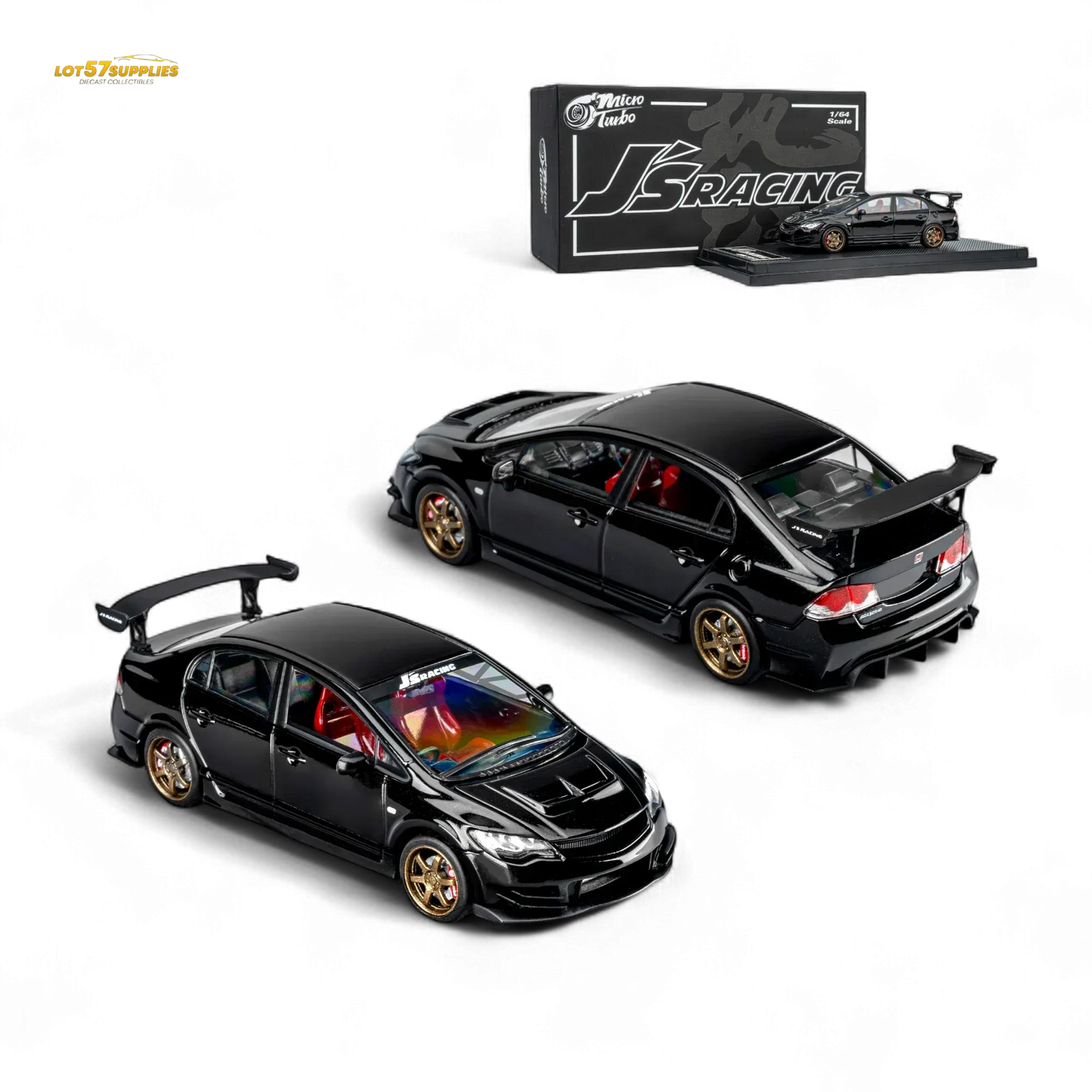 Microturbo FD2 J'S Racing Metallic Black 1:64 - ToylandEU