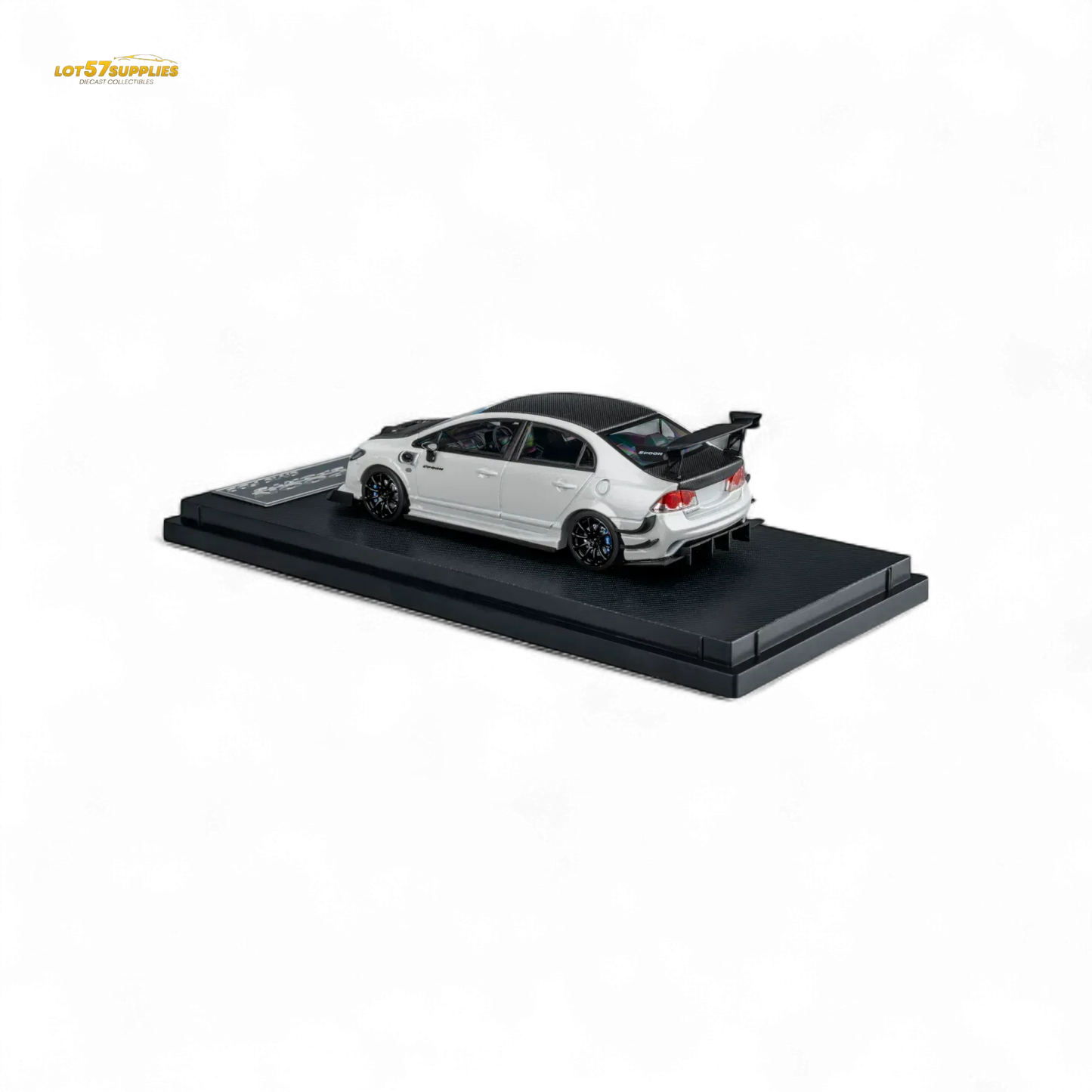 Microturbo Honda Civic Type R FD2 Spoon Sports - Metallic White 1:64 - ToylandEU