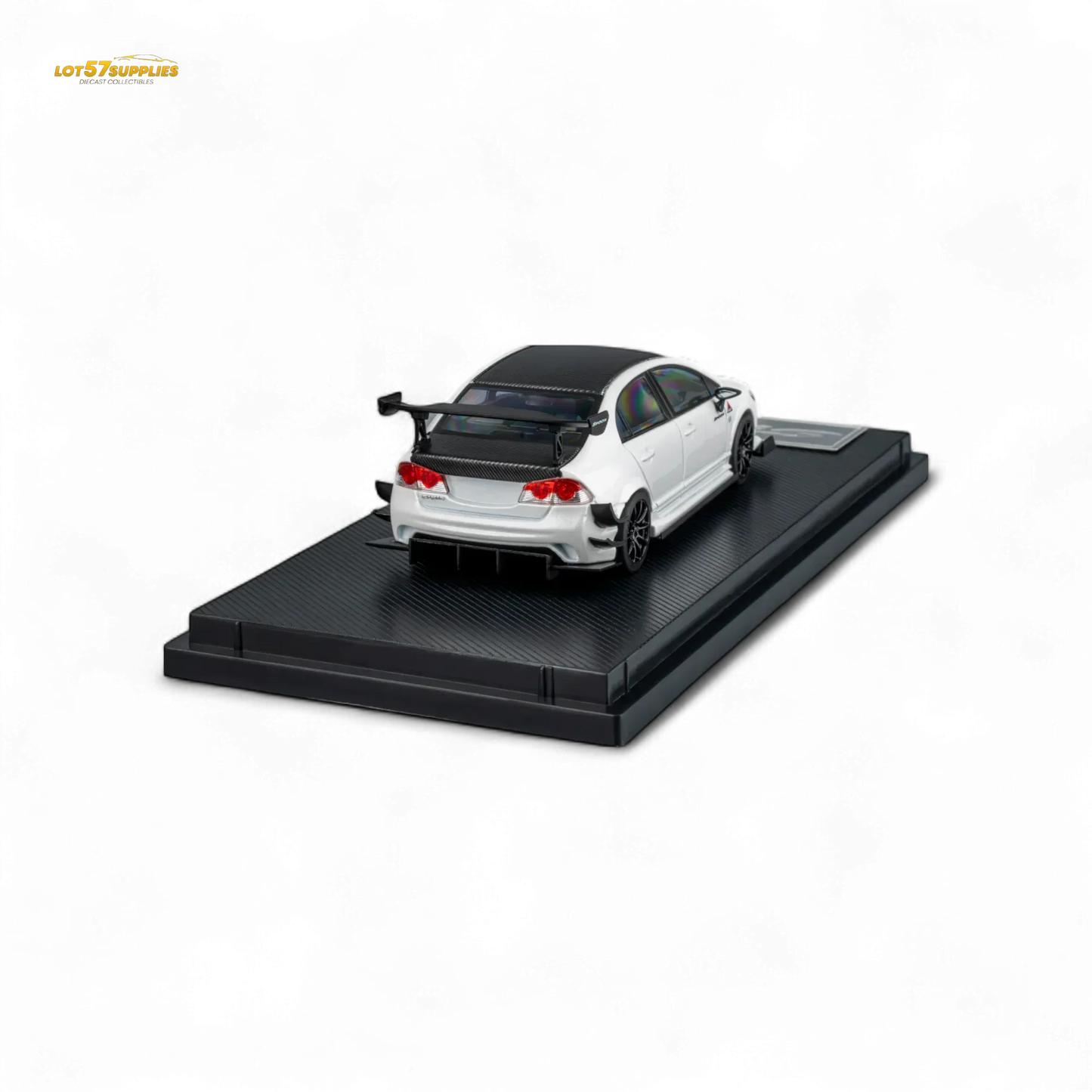 Microturbo Honda Civic Type R FD2 Spoon Sports - Metallic White 1:64 - ToylandEU
