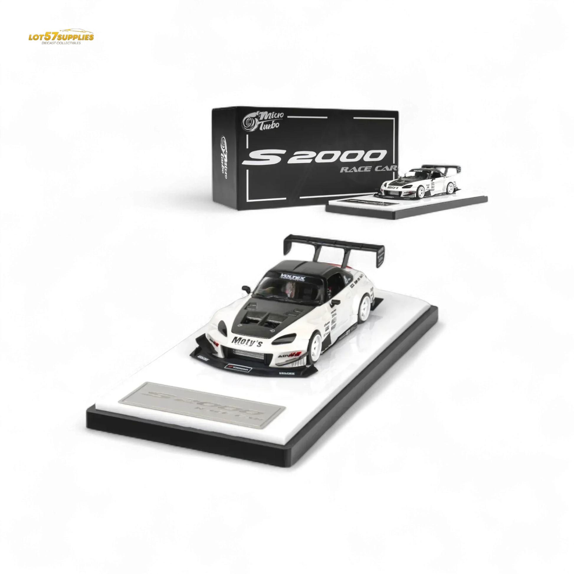 Microturbo Custom S2000 - Metallic White TOP FUEL 1:64 - ToylandEU