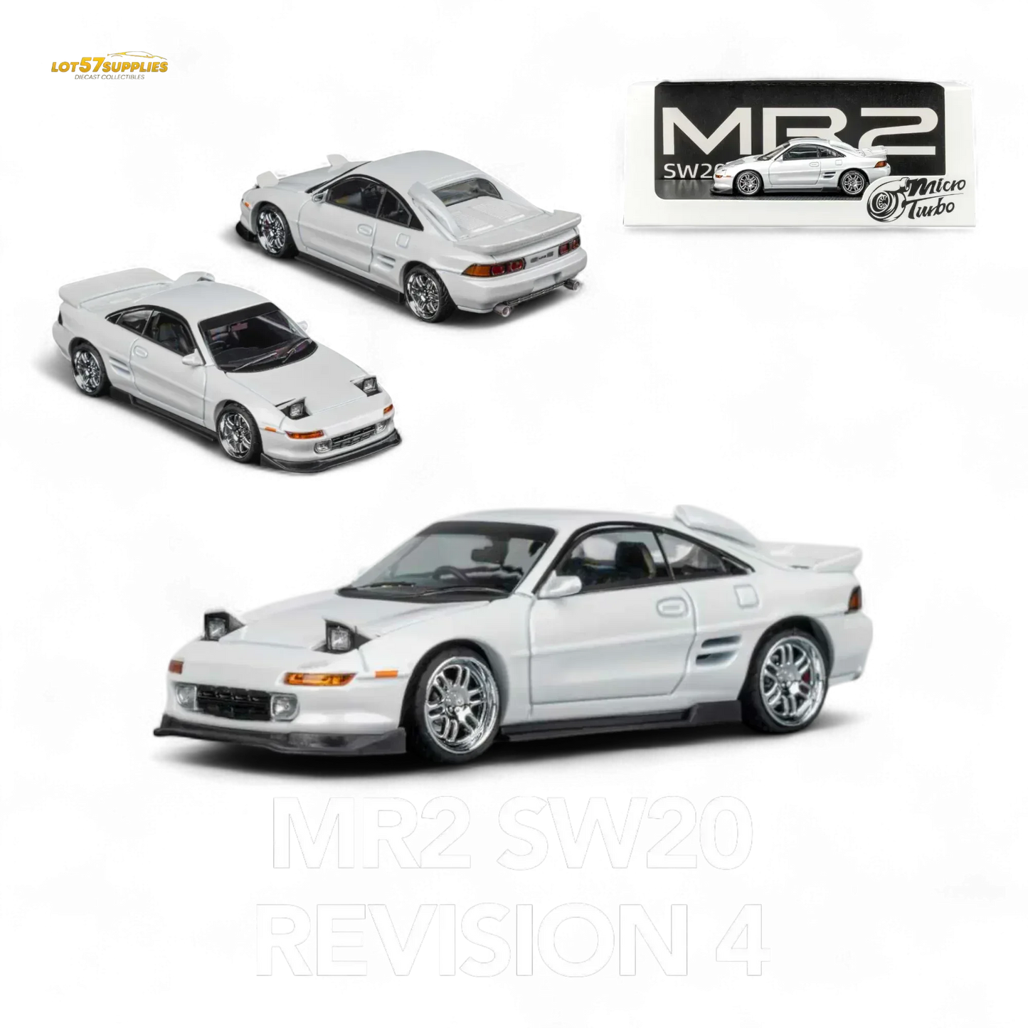 Microturbo Toyota MR-2 SW20 Revision 4 V2 – White 1:64 - ToylandEU